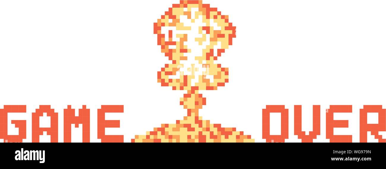 Retro arcade 8 bit video game fire Banque de photographies et d’images ...