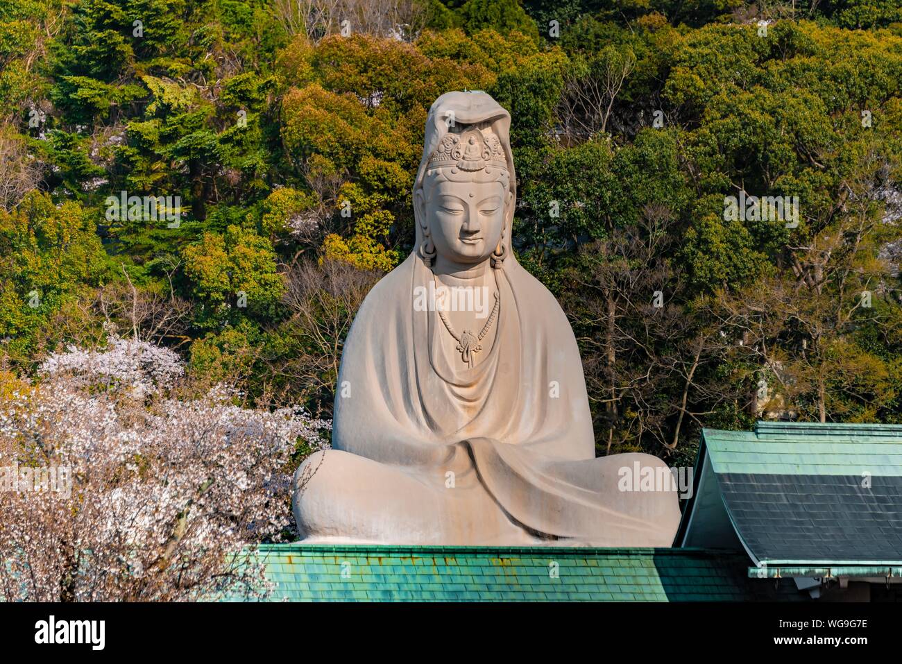 Statue du Bouddha Géant de guerre Ryōzen Kannon, statue, Kodaiji Temple, Shimokawaracho, Kyoto, Japon Banque D'Images