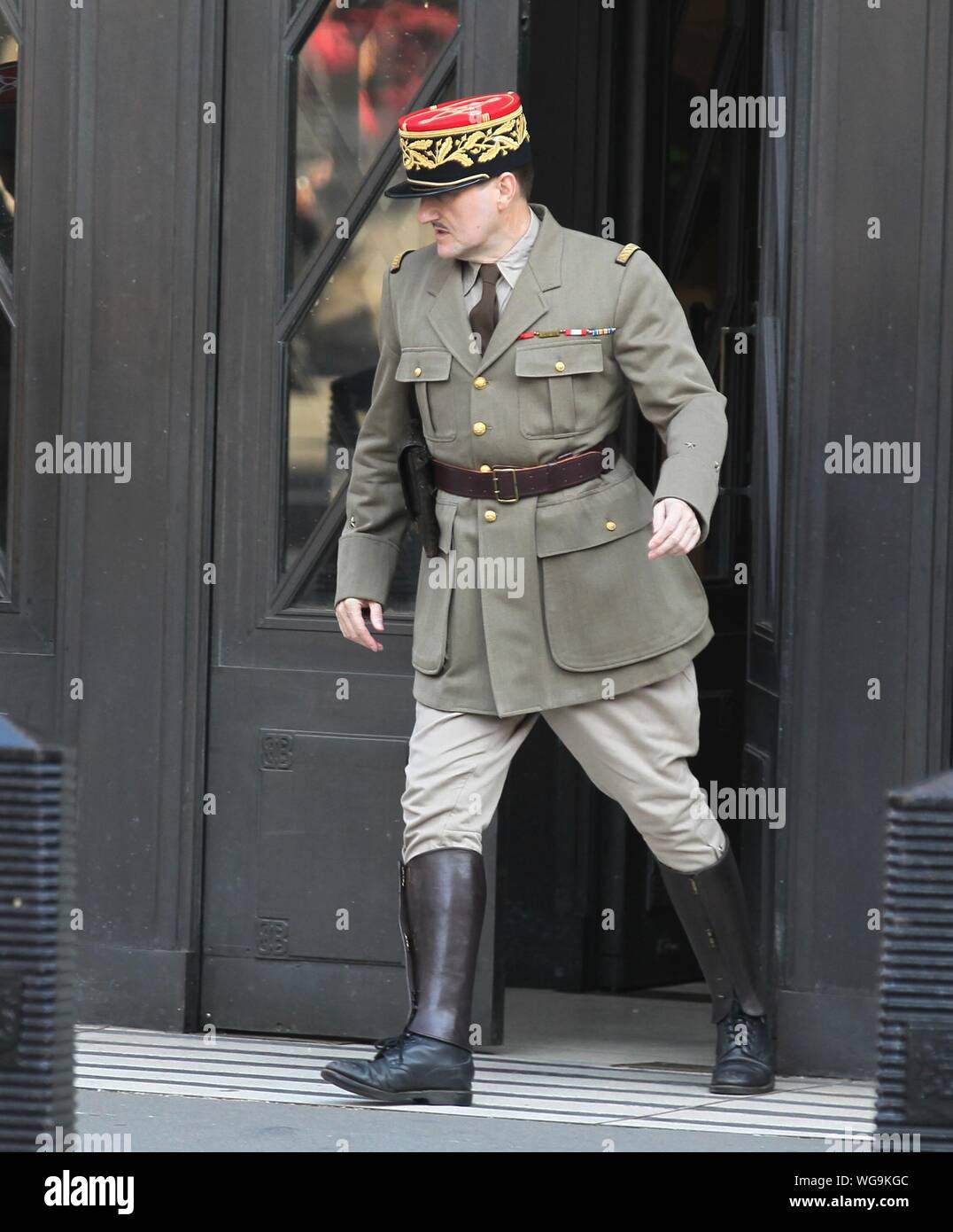 Londres, Royaume-Uni, 1er septembre 2019. Tournage de scènes pour un film inconnu en temps de guerre aux bâtiments de la BBC à Londres Banque D'Images