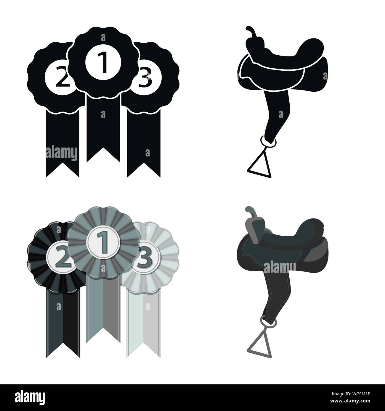 Conception de vecteur matériel équitation - symbole. Ensemble d'équipements et la concurrence symbole boursier pour le web. Illustration de Vecteur