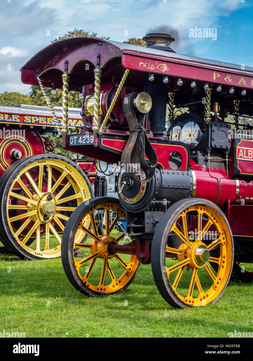 Moteur de traction traditionnelle restaurée au rallye en plein air. Banque D'Images