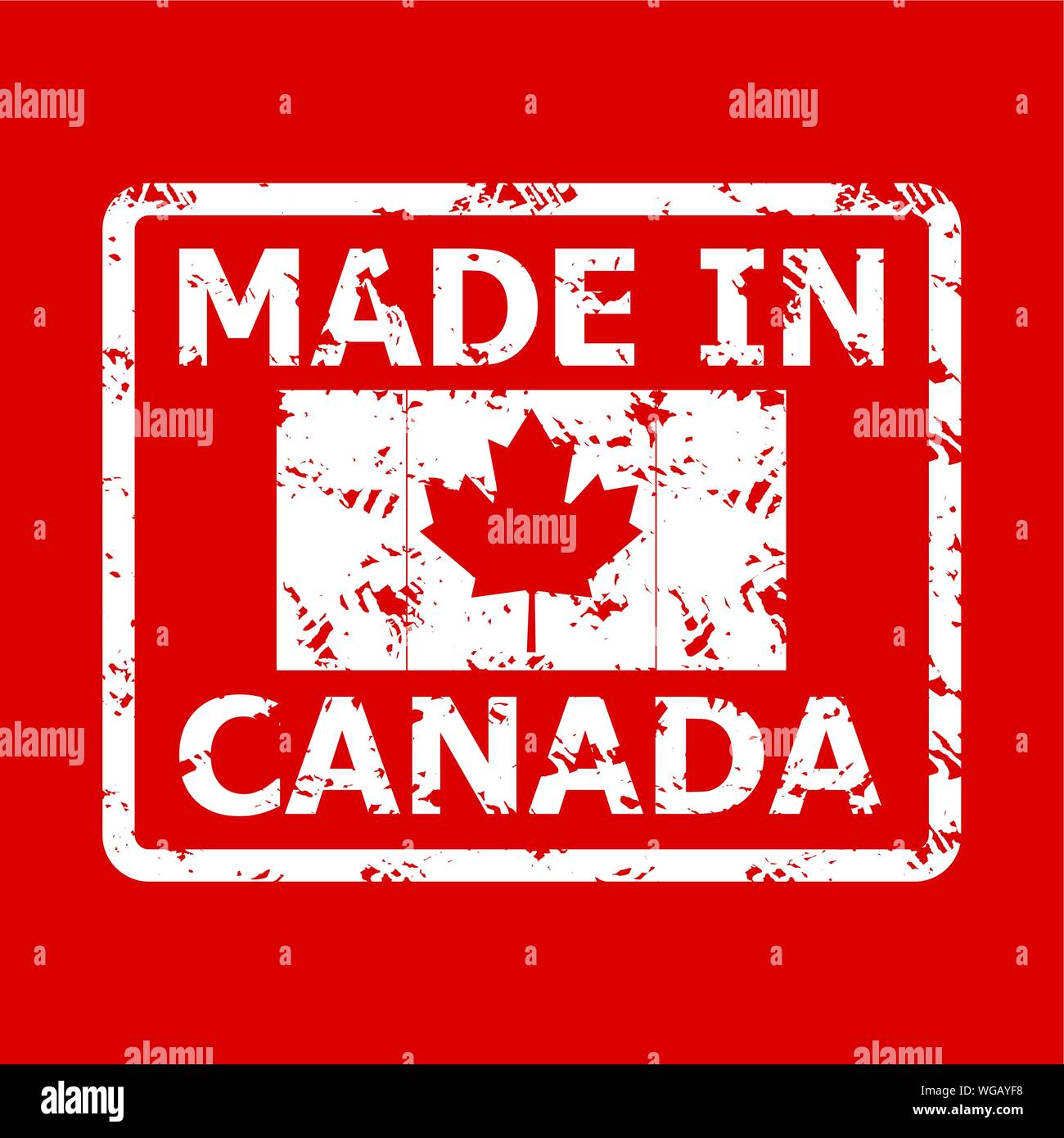 En fait des timbres du Canada. Fabrication de joint en caoutchouc texture. Produit vectoriel, les timbres en caoutchouc fabrication badge illustration Illustration de Vecteur