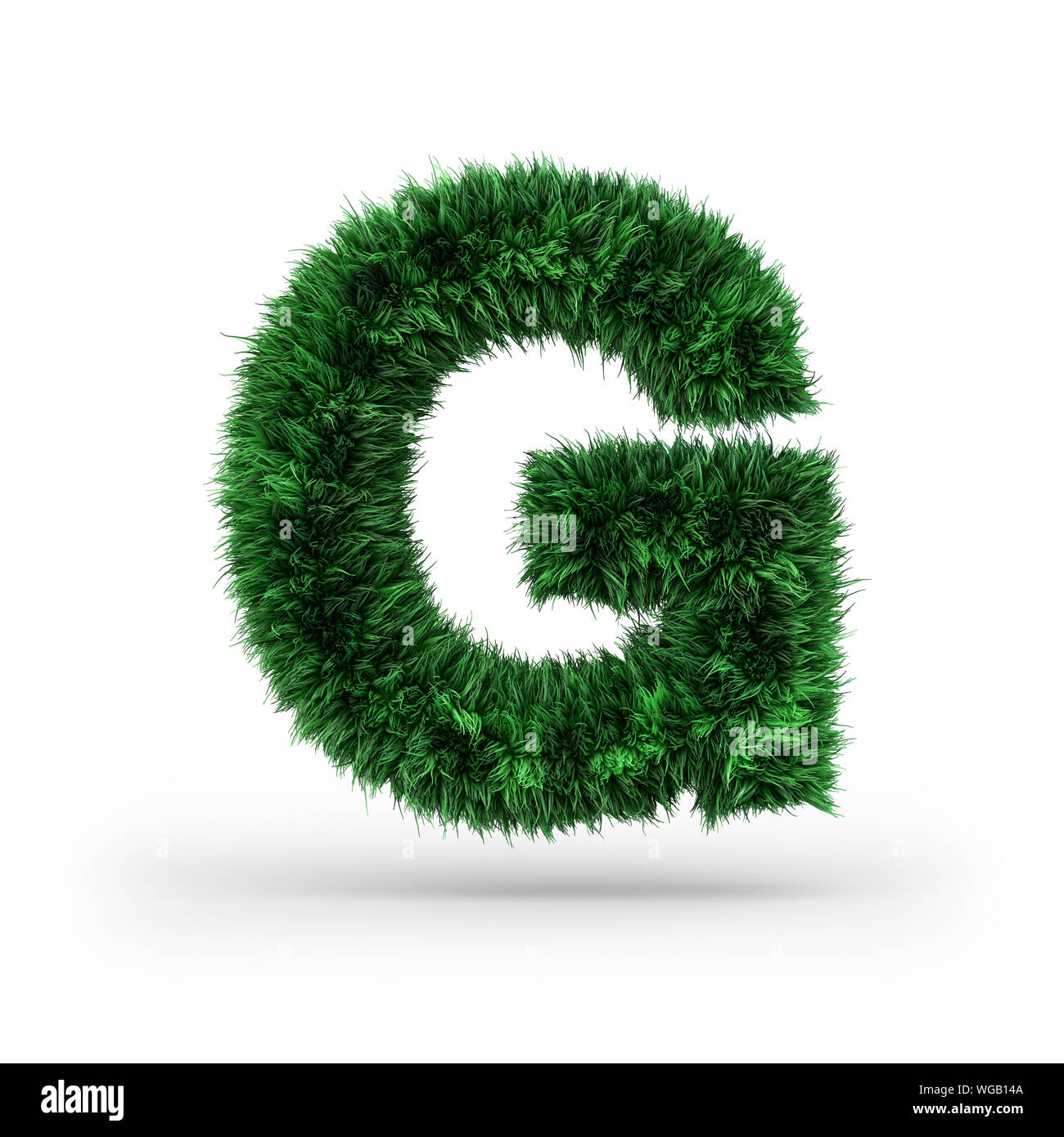 Les majuscules et de l'écologie verte font. La lettre G. le rendu 3D Banque D'Images