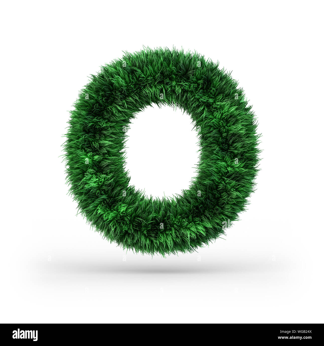 Les majuscules et de l'écologie verte font. Lettre O. le rendu 3D Banque D'Images