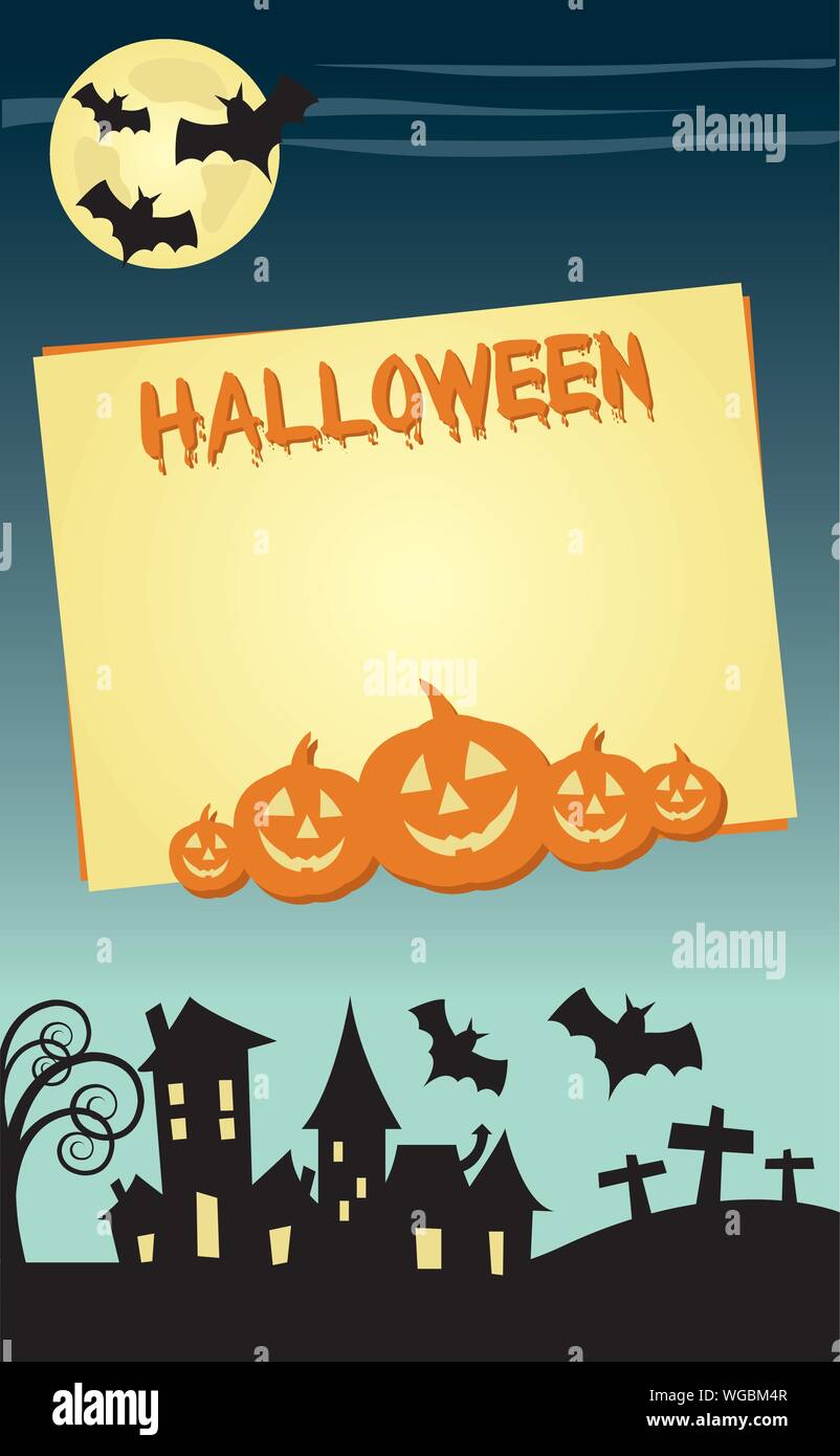 Invitation Halloween poster ou carte illustration design Illustration de Vecteur