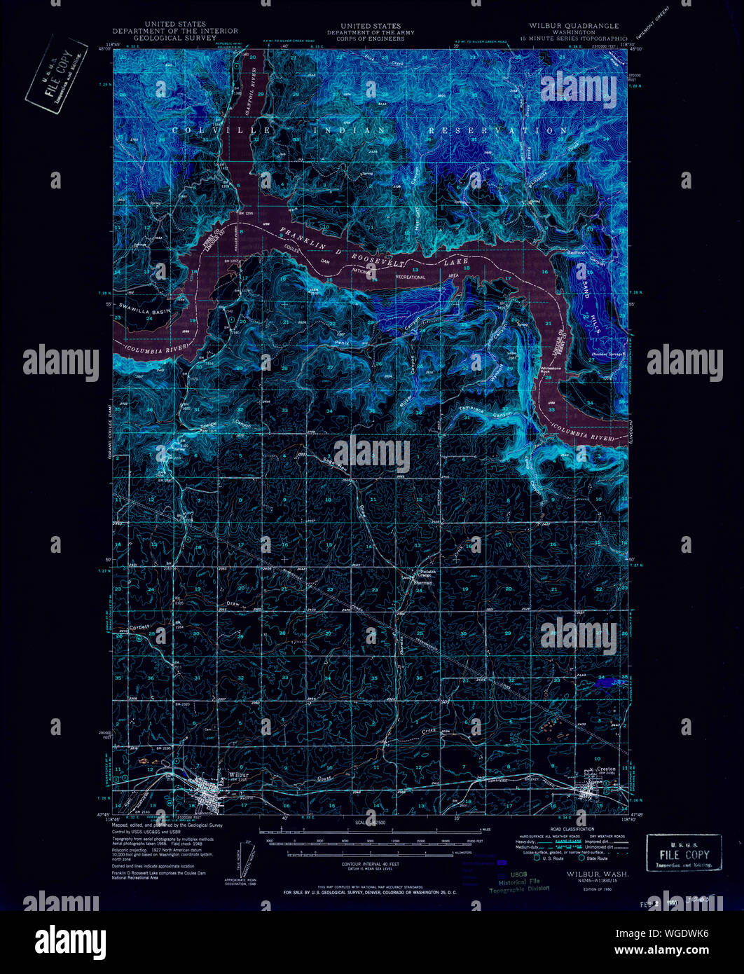 Carte de wilbur washington Banque de photographies et d’images à haute