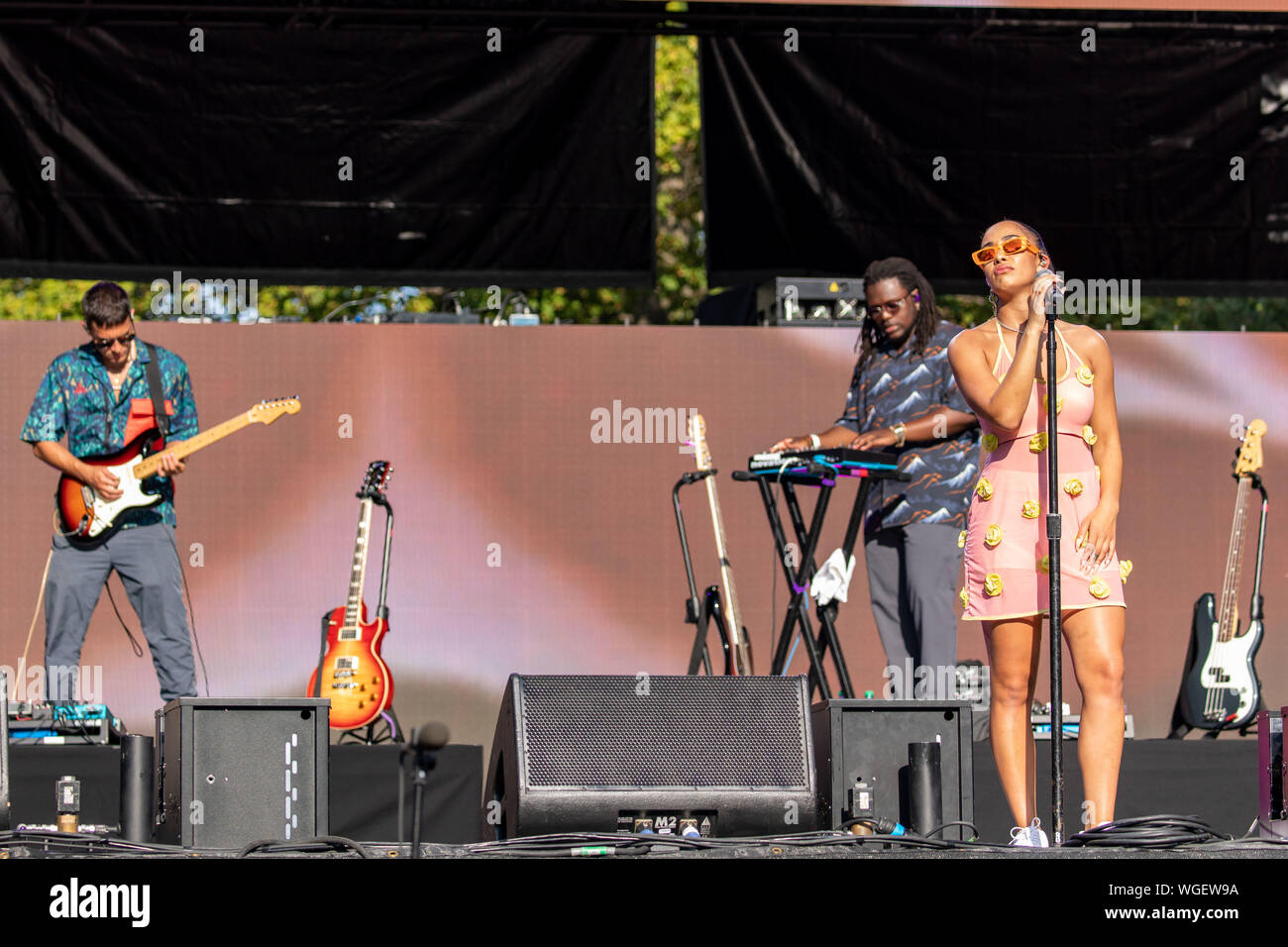 31 août 2019, à Philadelphie, Pennsylvanie, États-Unis : la chanteuse JORJA SMITH durant la Made in America Music Festival à Benjamin Franklin Parkway à Philadelphie, Pennsylvanie (crédit Image : © Daniel DeSlover/Zuma sur le fil) Banque D'Images