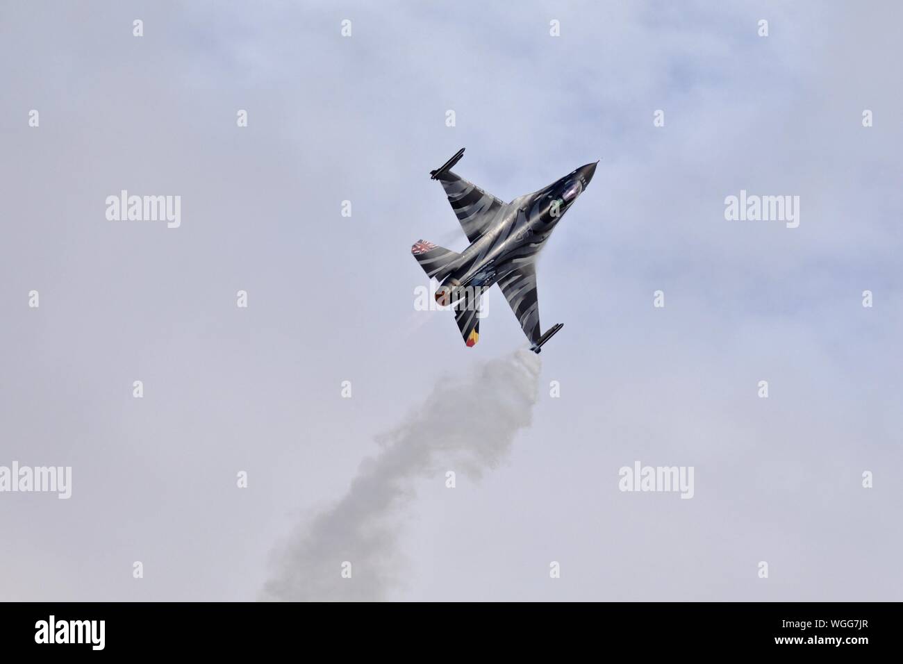 Belgian Air Force F-16 Fighting Falcon Falcon 'Dark' à la Royal International Air Tattoo 2019 Banque D'Images