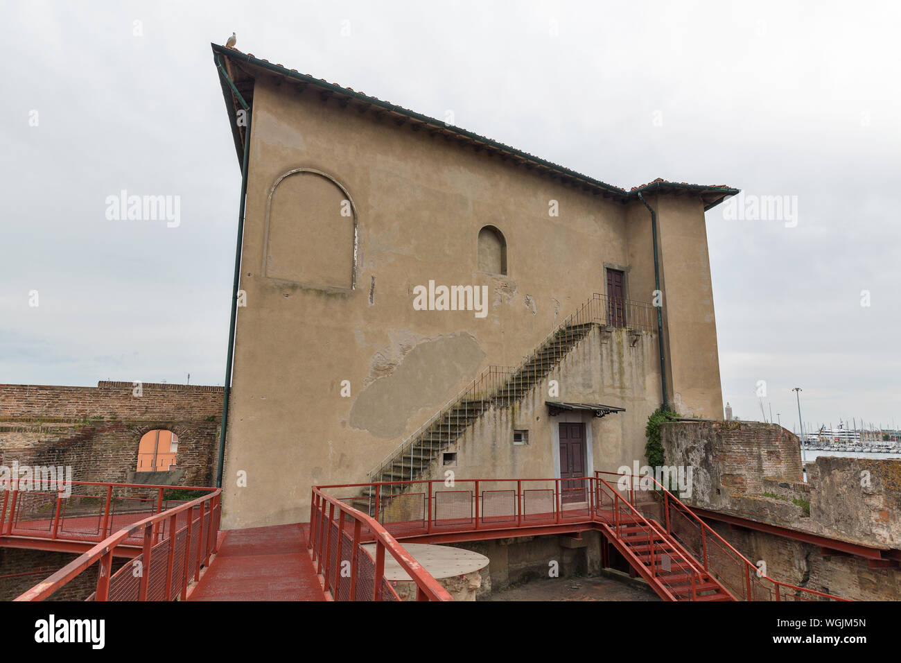 Francesco Palais des Médicis à Livourne ancienne forteresse ou Fortezza Vecchia, Italie. Banque D'Images