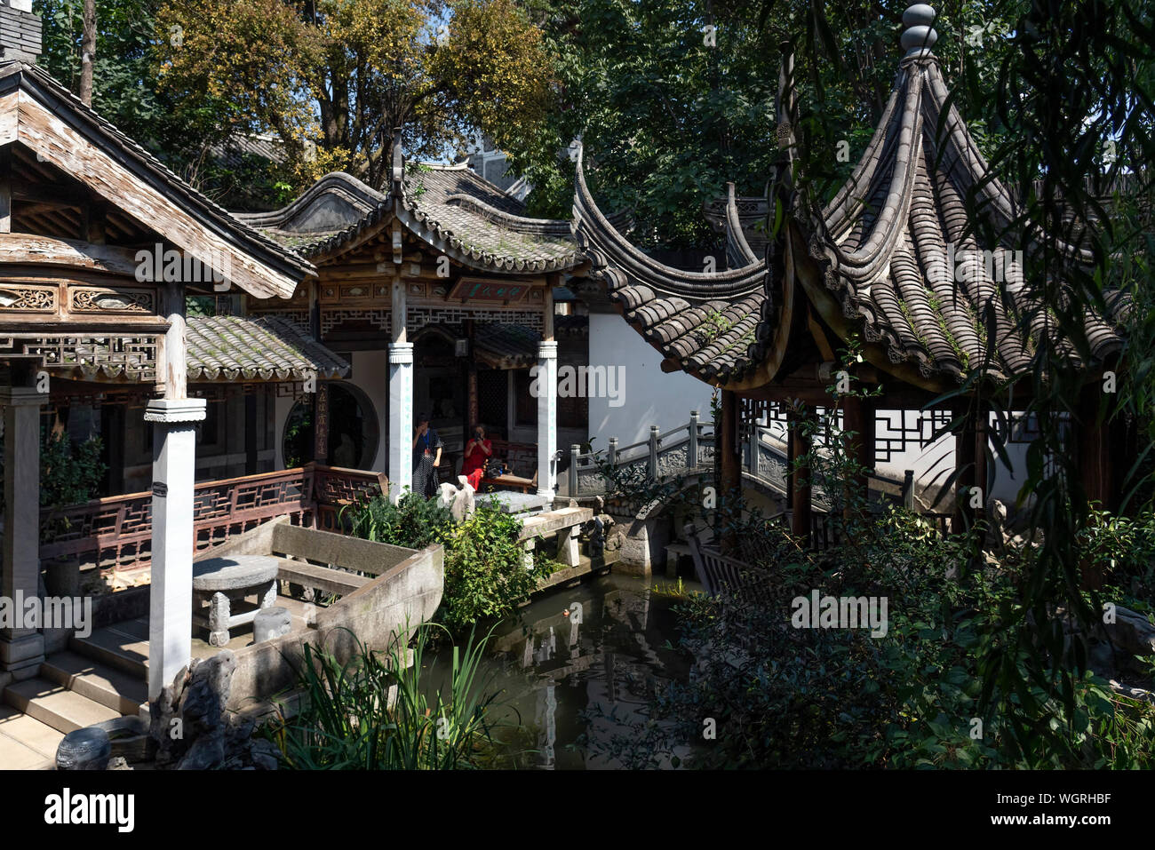 Le jardin de la famille Zhang est la maison d'habitation typique Bai, dans le côté nord de la Buddhist Temple de la fondation le pays de Dali. Banque D'Images