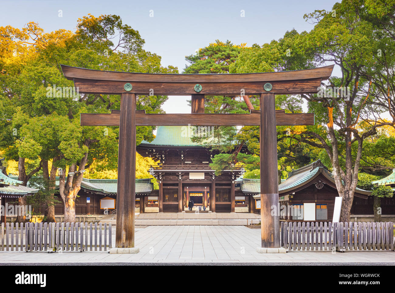 Le sanctuaire de Meiji à Tokyo, Japon. Banque D'Images