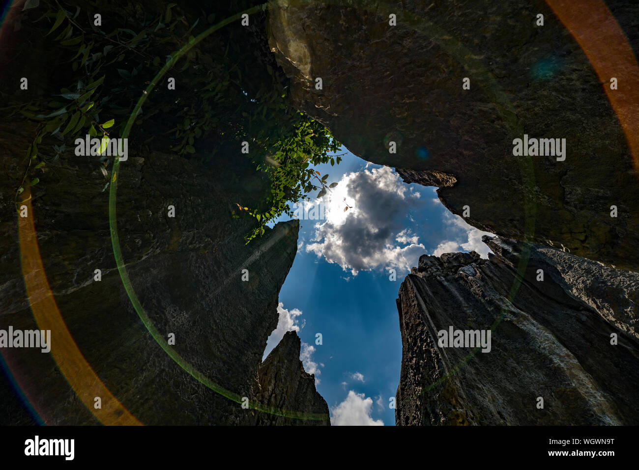 La forêt de pierre de Kunming, Chine Banque D'Images