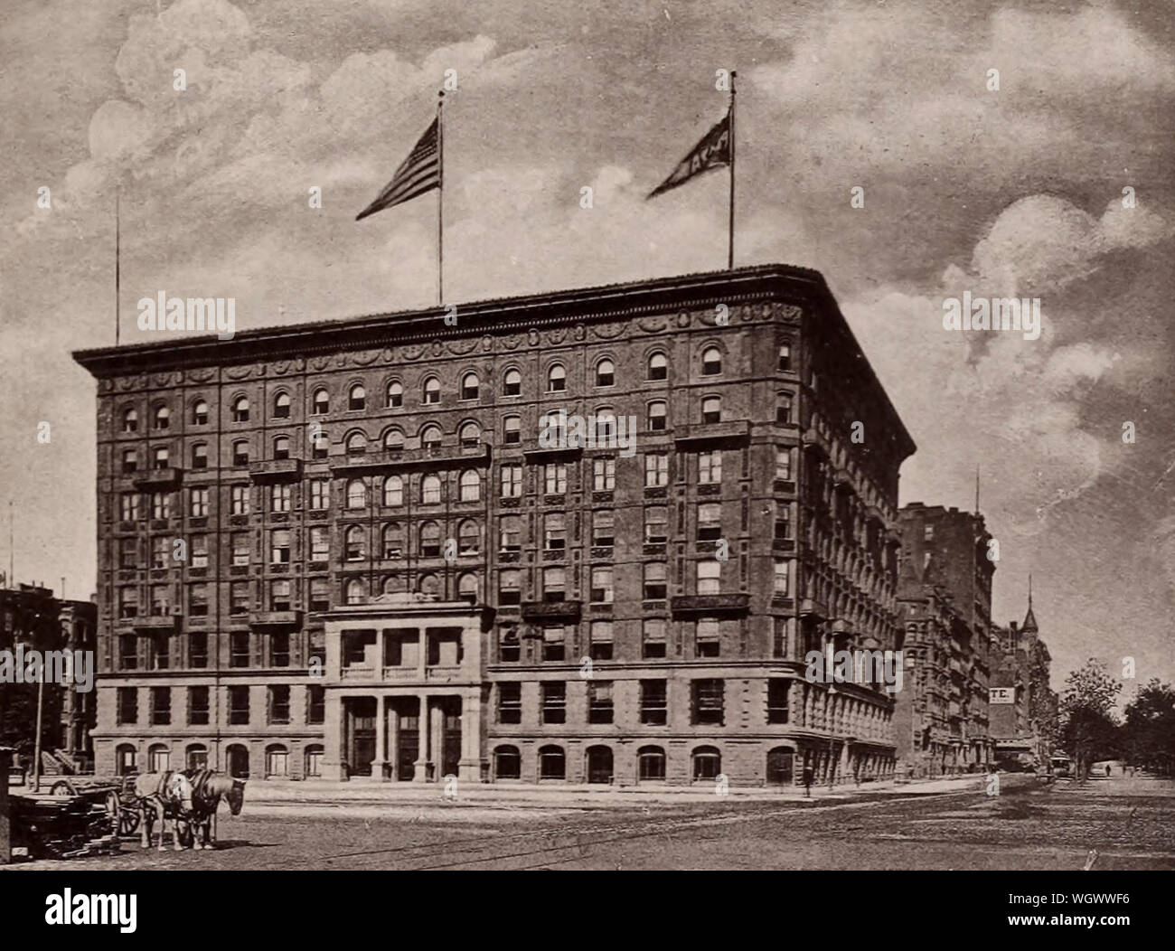 Le Plaza Hotel, New York City, vers 1891 Banque D'Images