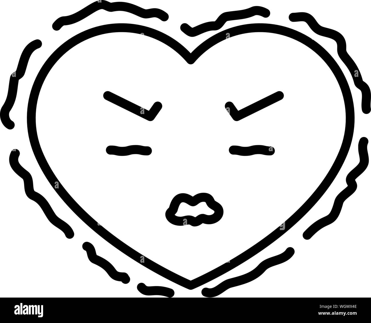 C'est une illustration de coeur émoticone Illustration de Vecteur