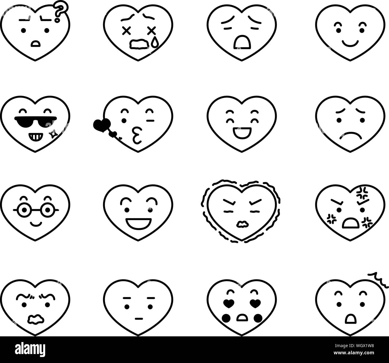 C'est une illustration de coeur émoticone Illustration de Vecteur