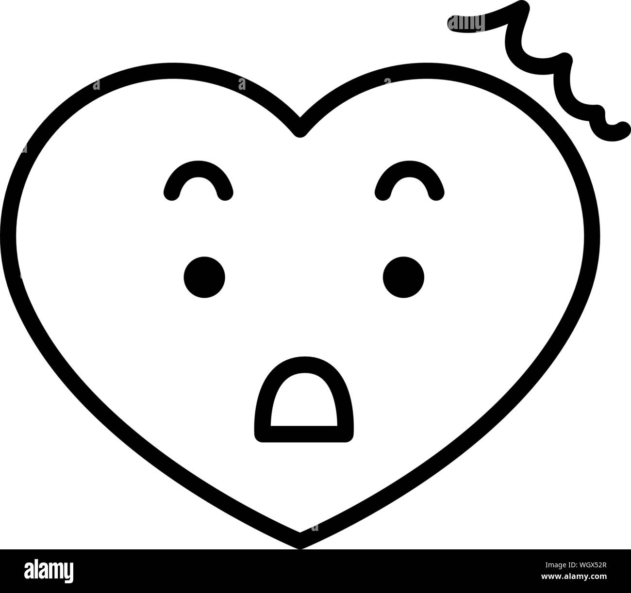 C'est une illustration de coeur émoticone Illustration de Vecteur