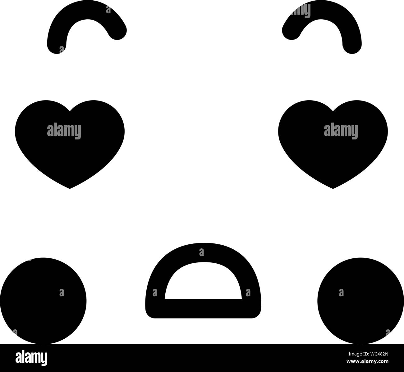 C'est une illustration du mouvement de l'émotion l'icône face Illustration de Vecteur