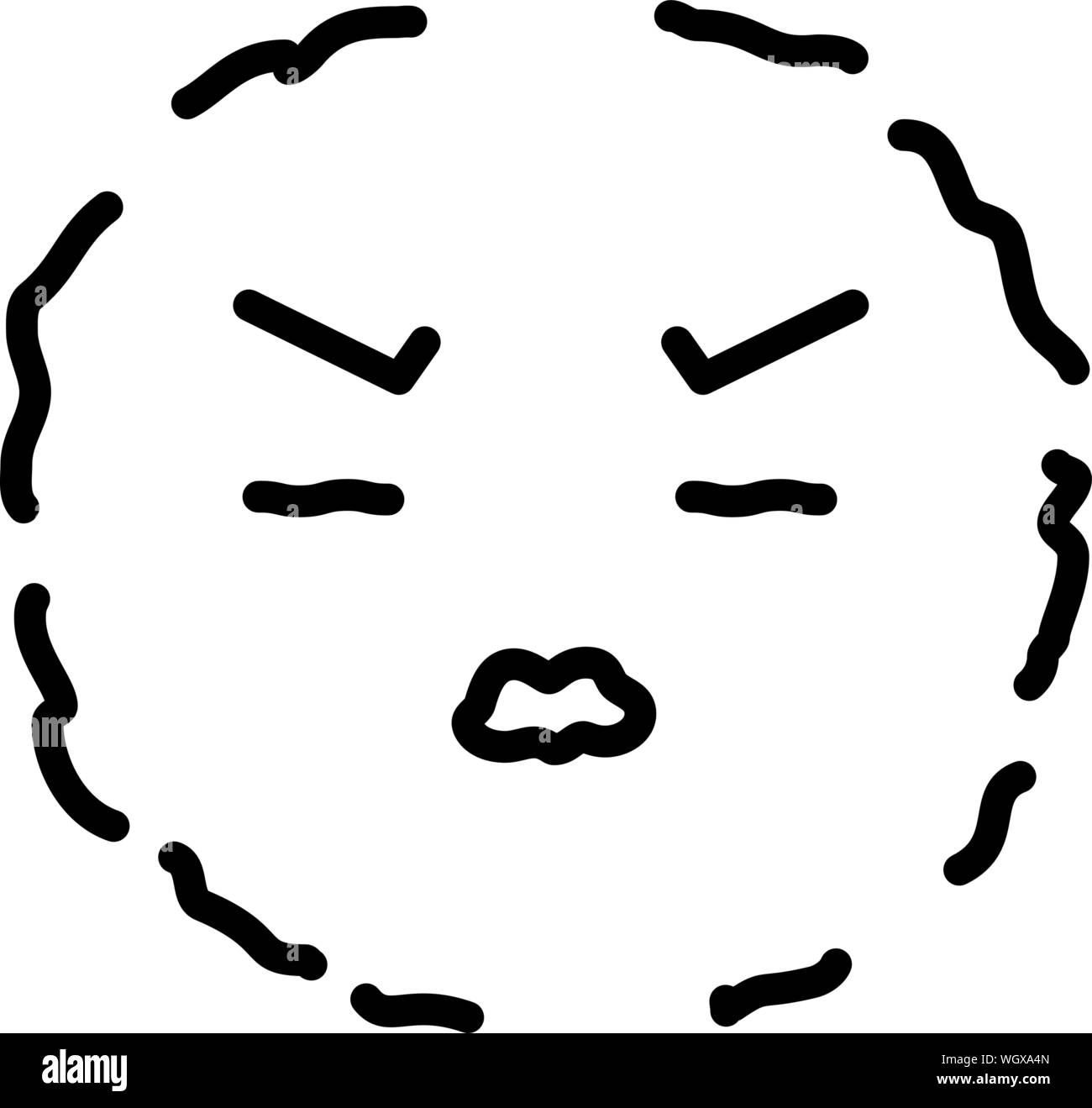 C'est une illustration du mouvement de l'émotion l'icône face Illustration de Vecteur