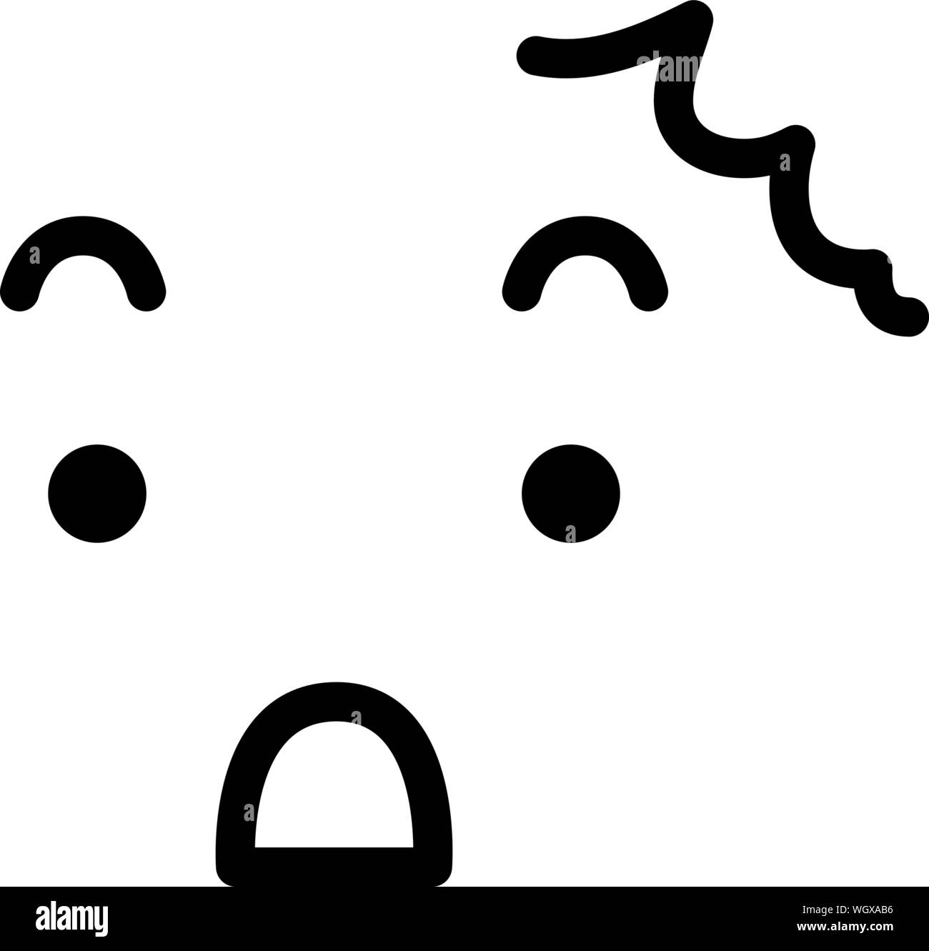 C'est une illustration du mouvement de l'émotion l'icône face Illustration de Vecteur