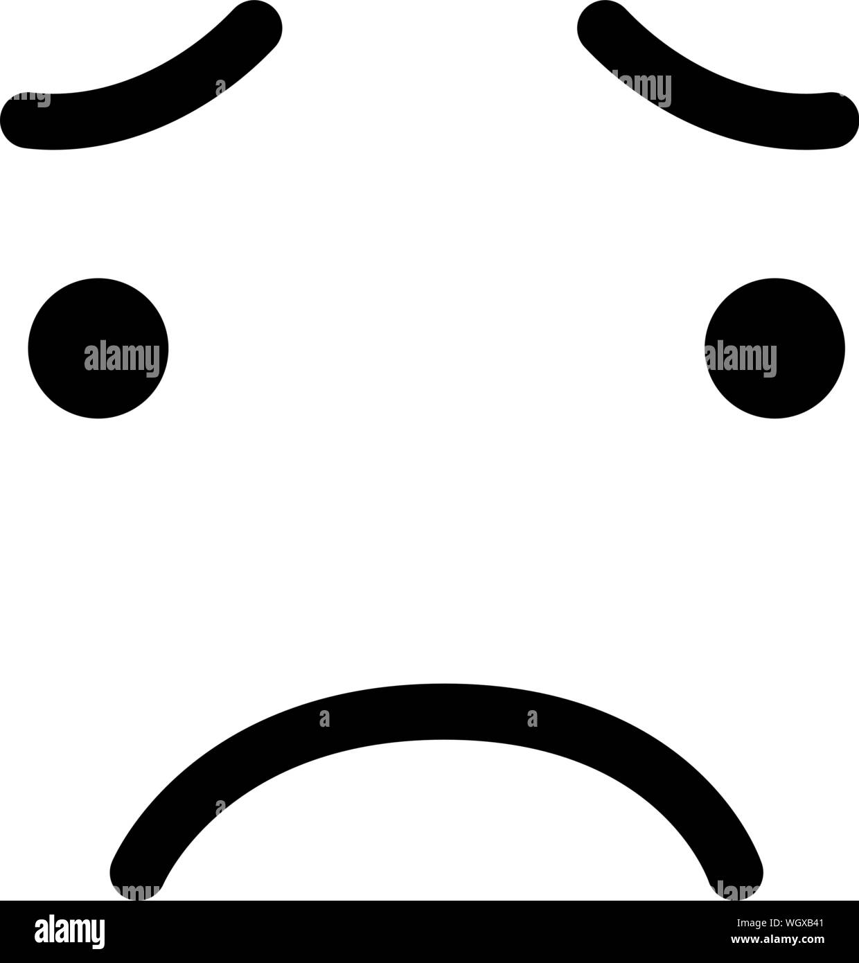 C'est une illustration du mouvement de l'émotion l'icône face Illustration de Vecteur