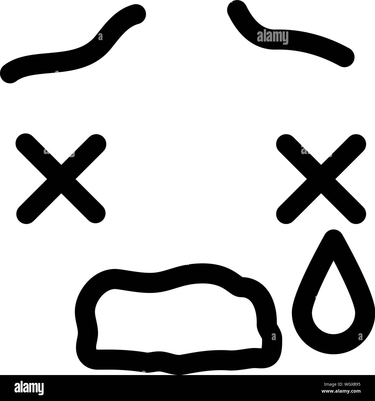 C'est une illustration du mouvement de l'émotion l'icône face Illustration de Vecteur