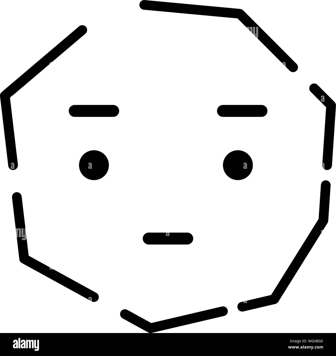 C'est une illustration du mouvement de l'émotion l'icône face Illustration de Vecteur