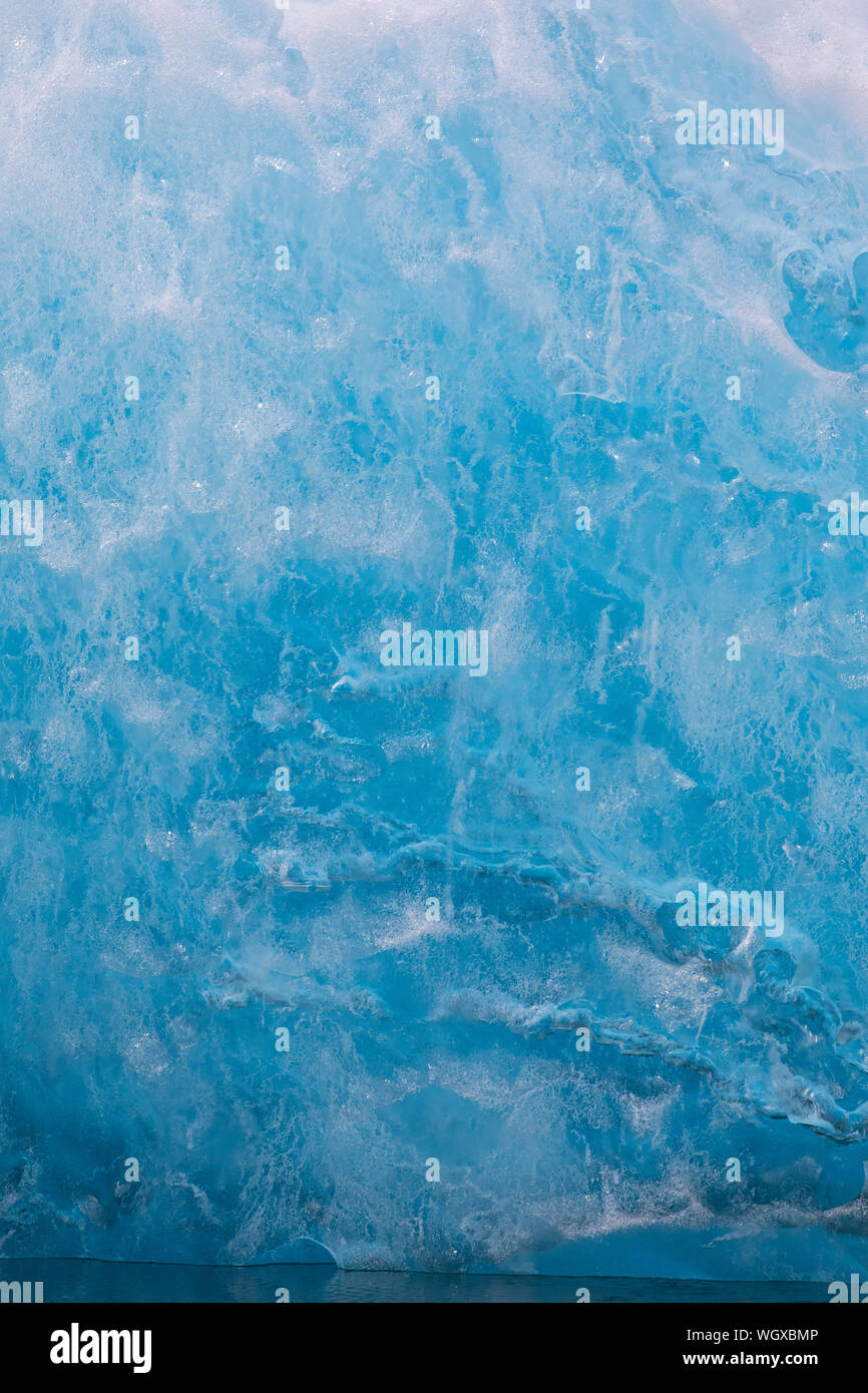 Sawyer Glacier, Tracy Arm, la Forêt Nationale Tongass en Alaska. Banque D'Images