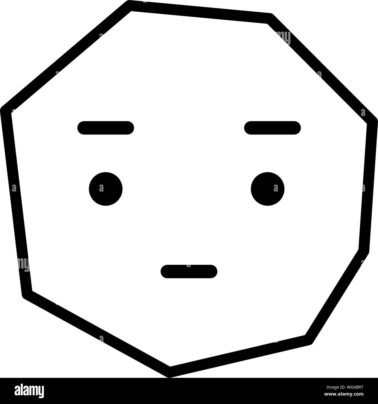 C'est une illustration du mouvement de l'émotion l'icône face Illustration de Vecteur