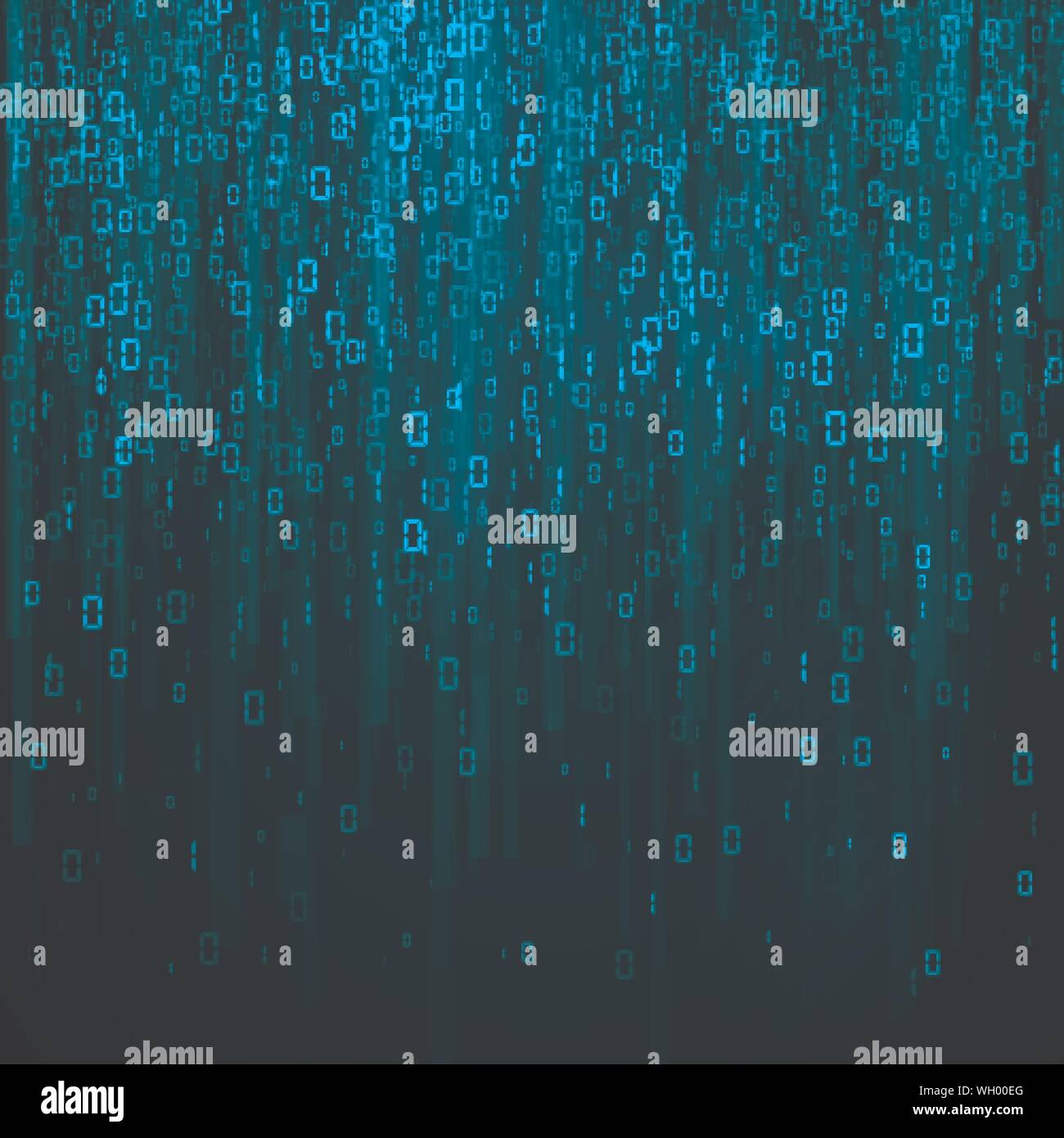 Aléatoire de Nombres binaires. Matrice. Codage de données. Vector illustration Illustration de Vecteur