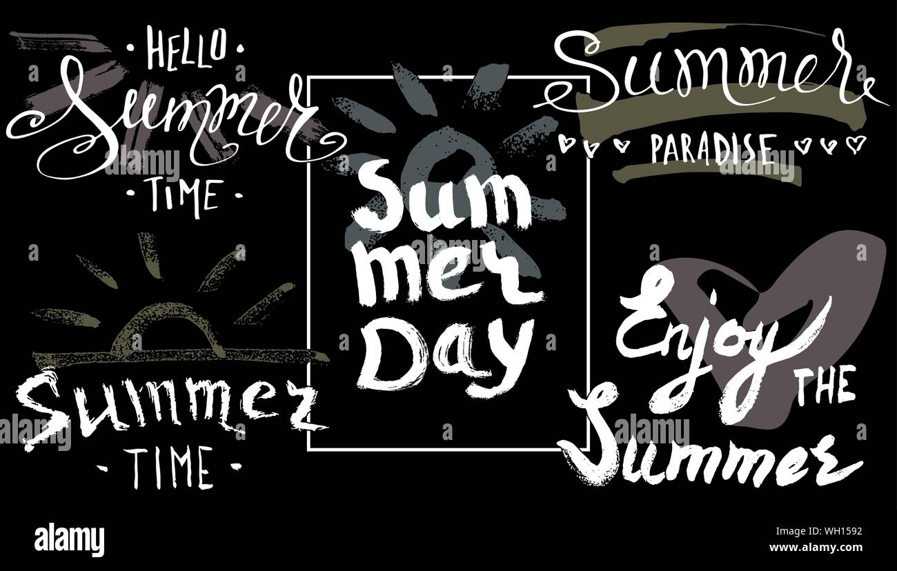 Lettrage d'été. Caligraphy dessiné à la main. L'affiche de l'été à la main. L'élément de conception pour les saisonniers des bannières, t-shirts, cartes. Vector illustration Illustration de Vecteur Lettrage d'été. Caligraphy dessiné à la main. L'affiche de l'été à la main. L'élément de conception pour les saisonniers des bannières, t-shirts, cartes. Vector illustration Illustration de Vecteur