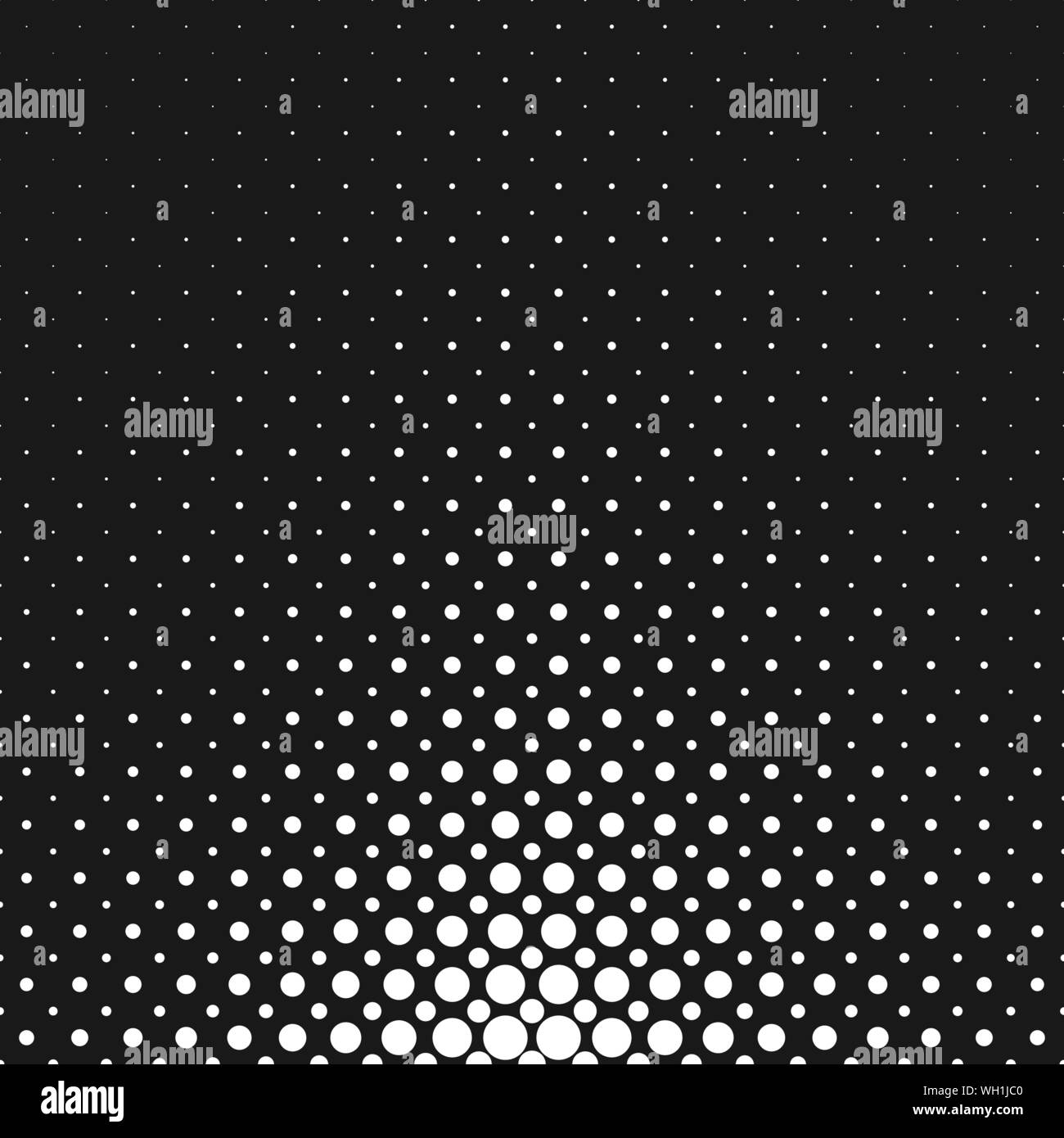 Demi-teinte monochrome motif de cercles arrière-plan - résumé vecteur conception géométrique Illustration de Vecteur