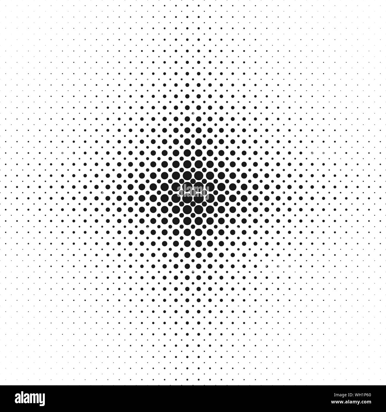 Résumé motif monochrome des points de trame de fond - vector illustration modèle provenant des milieux Illustration de Vecteur