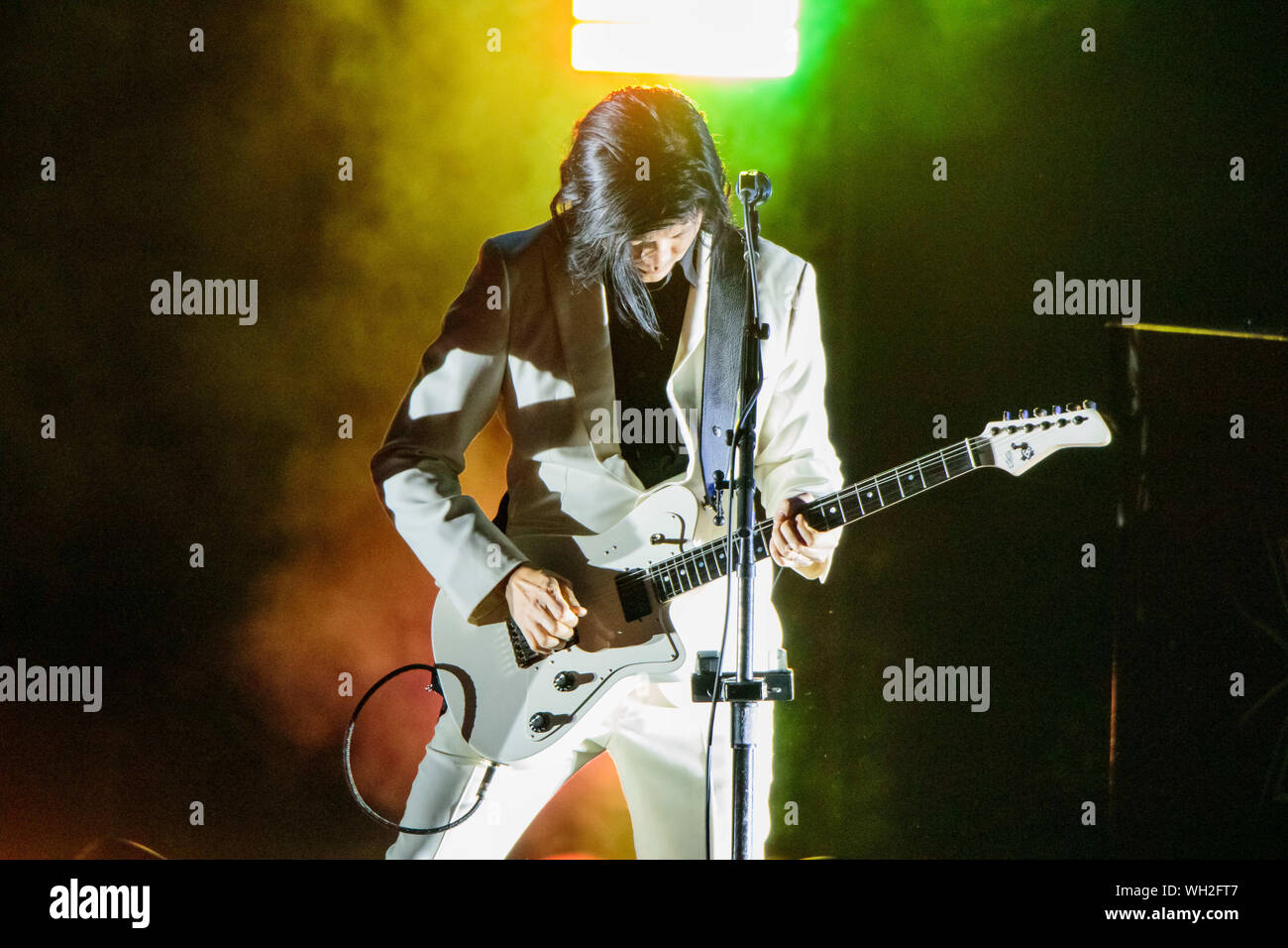 Le 28 août 2019, Chula Vista, Californie, États-Unis : James IHA pour Smashing Pumpkins effectue live au nord de l'Île Amphithéâtre Credit Union le 28 août 2019, à Chula Vista, en Californie. (Crédit Image : © Marissa Carter/Zuma sur le fil) Banque D'Images