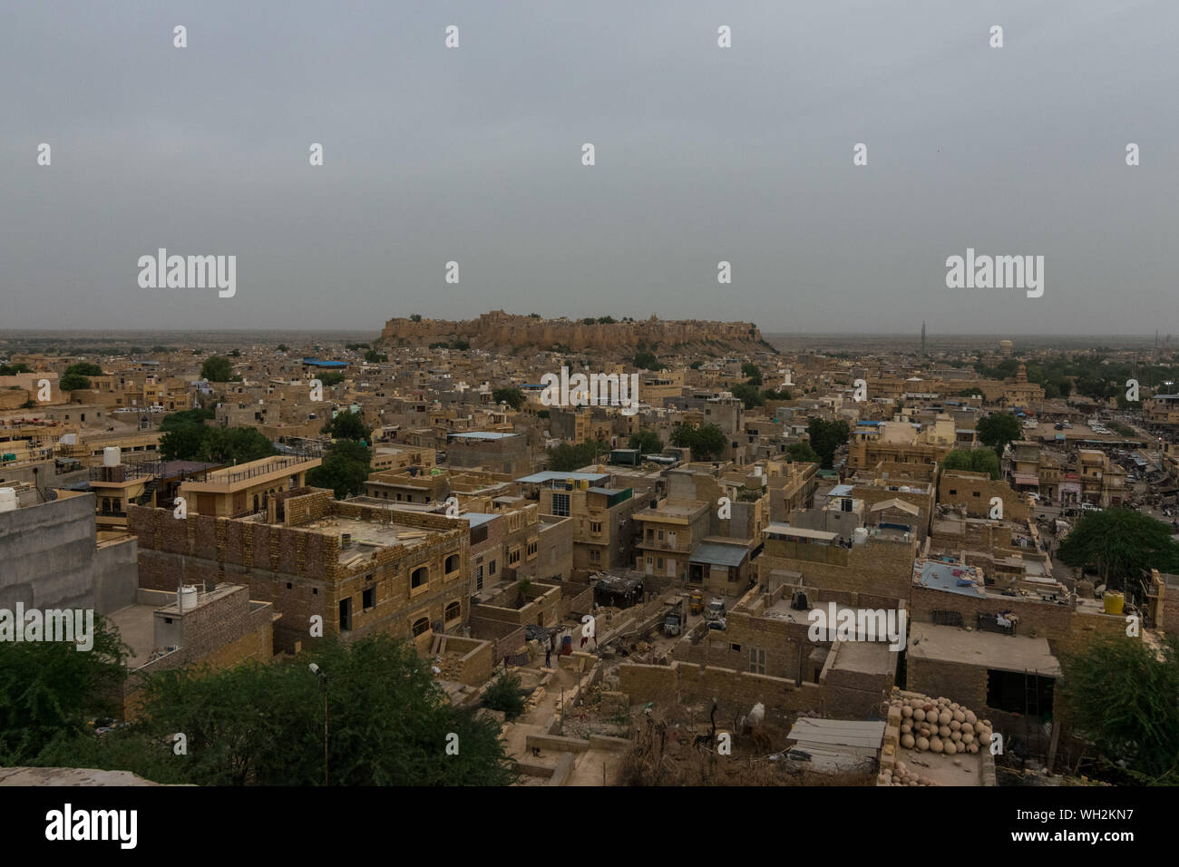 Vue de fort Jaisalmer et la ville, le Rajasthan Banque D'Images