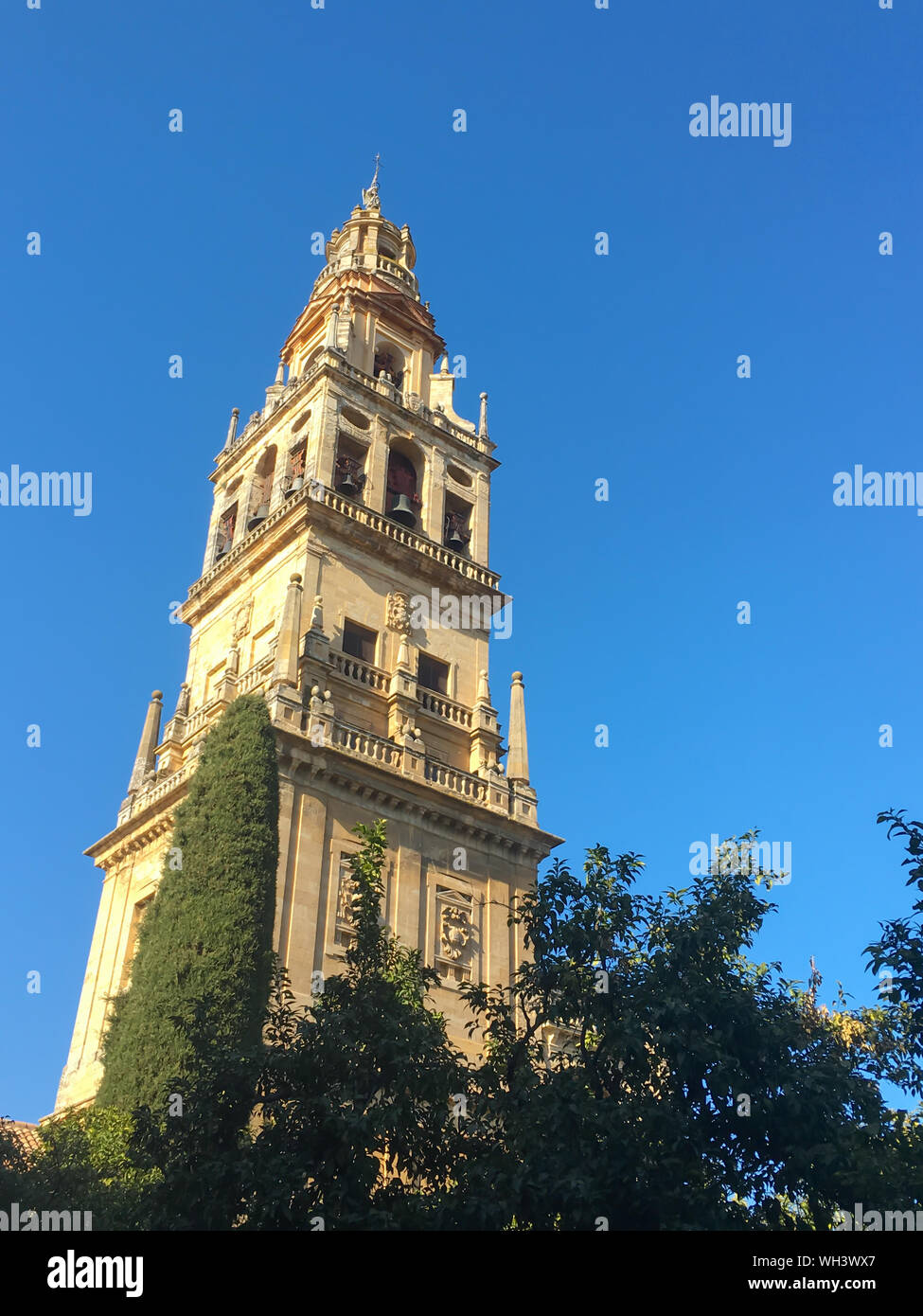 Clocher de la cathédrale Grande Mosquée de Cordoue, Andalousie, Espagne Banque D'Images