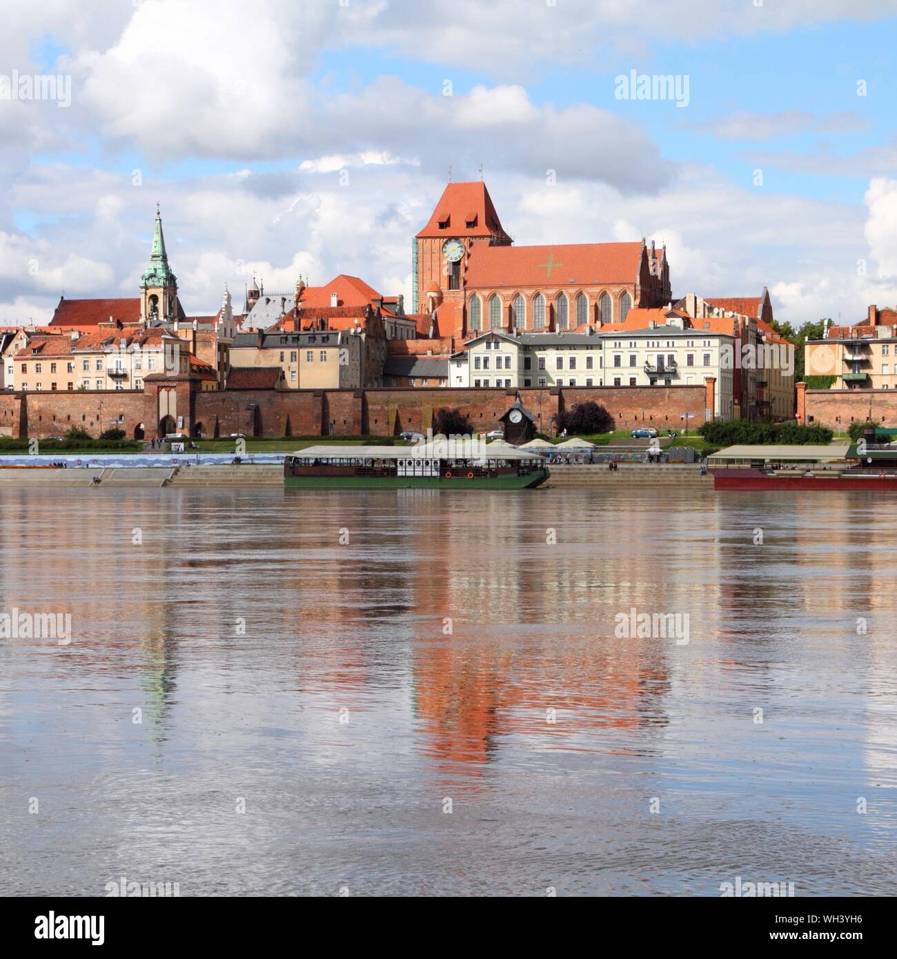 Pologne - Torun, ville divisée par la rivière Vistule entre occidentale et Kuyavia régions. La vieille ville médiévale est un UNESCO World Heritage Site. Com2 Banque D'Images