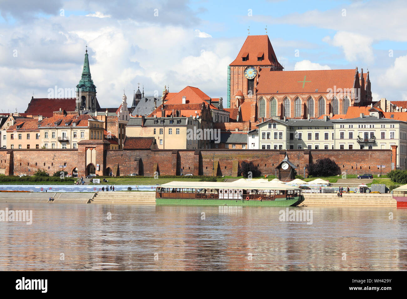 Pologne - Torun, ville divisée par la rivière Vistule entre occidentale et Kuyavia régions. La vieille ville médiévale est un UNESCO World Heritage Site. Banque D'Images