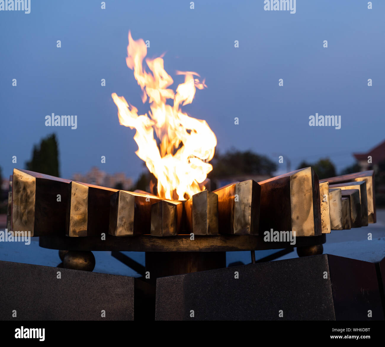 Mémorial de l'éternité - flamme au monument Banque D'Images