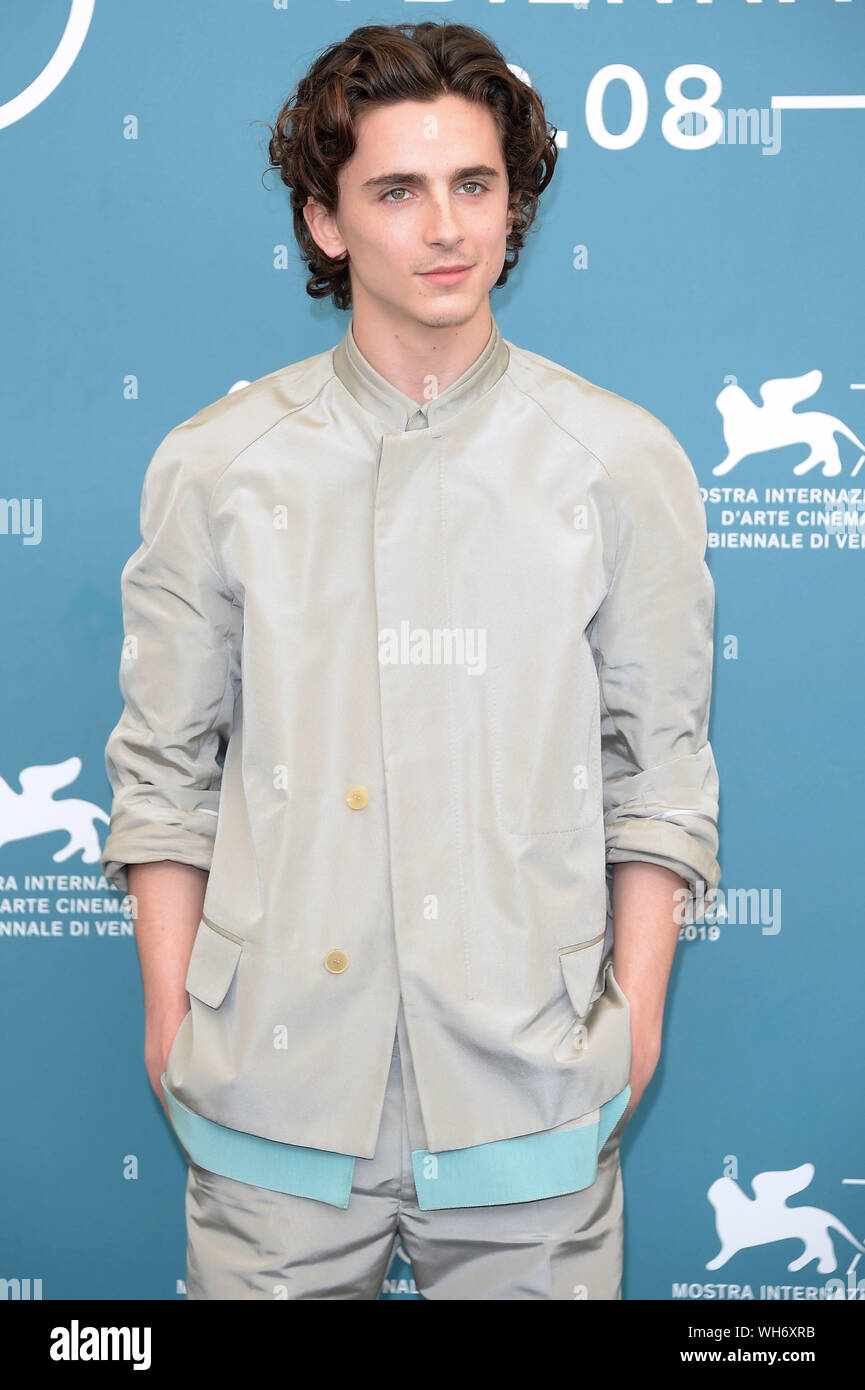 Venezia, Italie. 09Th Sep 2019. 76e Festival du Film de Venise 2019, le film 'Photocall King'. Crédit photo : Timothée Chalamet : agence photo indépendante/Alamy Live News Banque D'Images