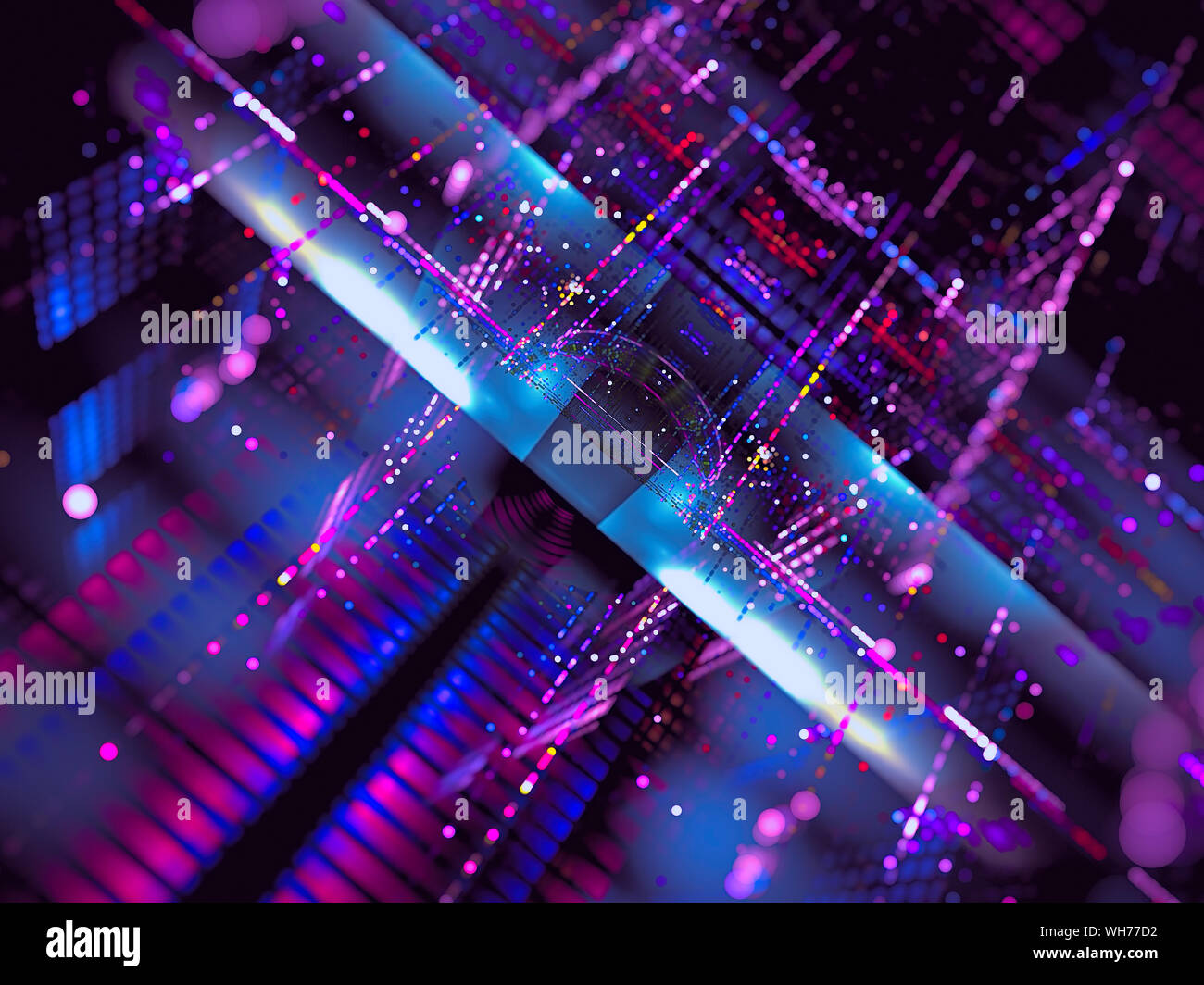 Style Tech flou - abstract fractal image générée numériquement Banque D'Images
