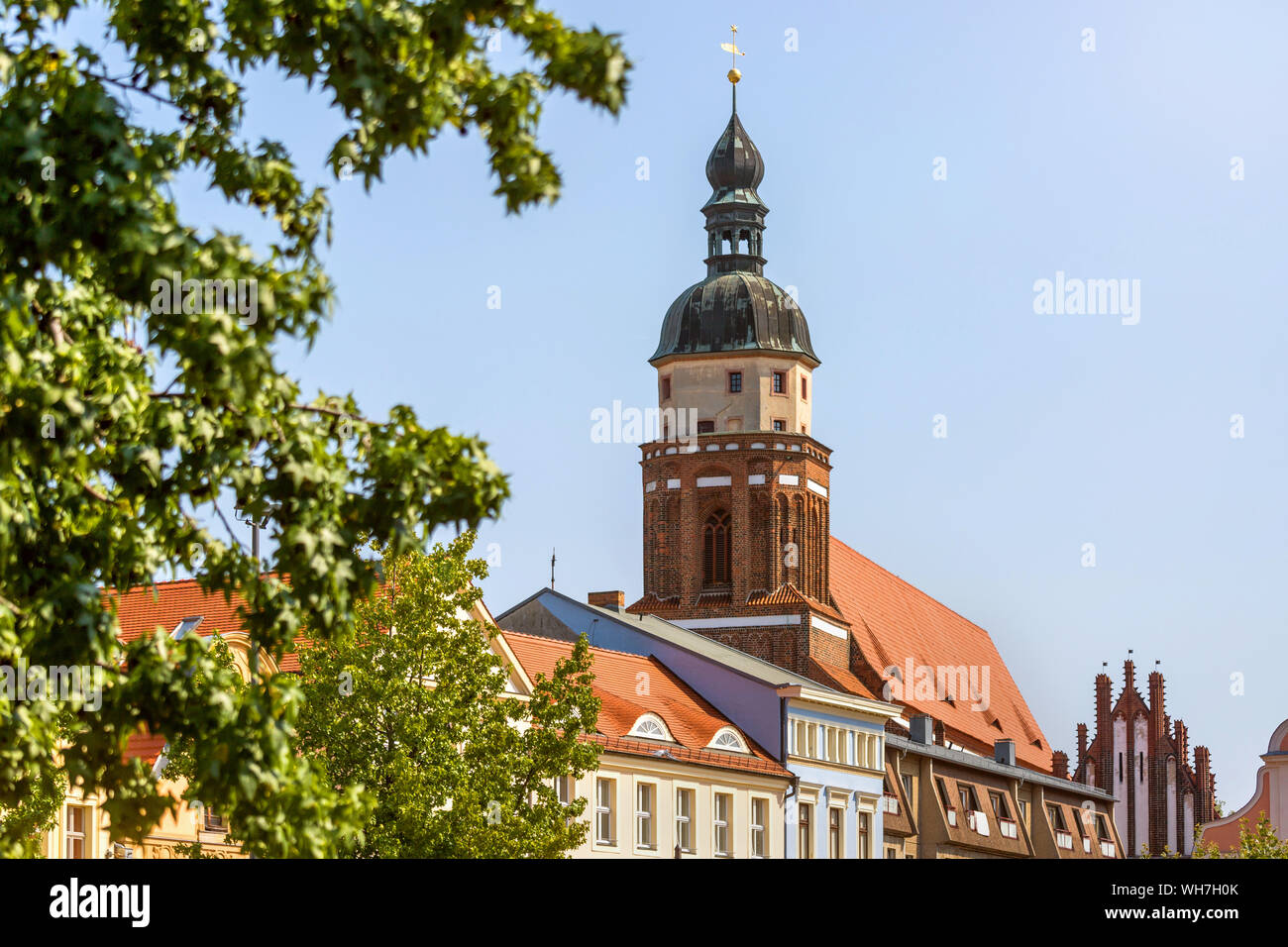 La ville de Cottbus en Allemagne l'été Banque D'Images