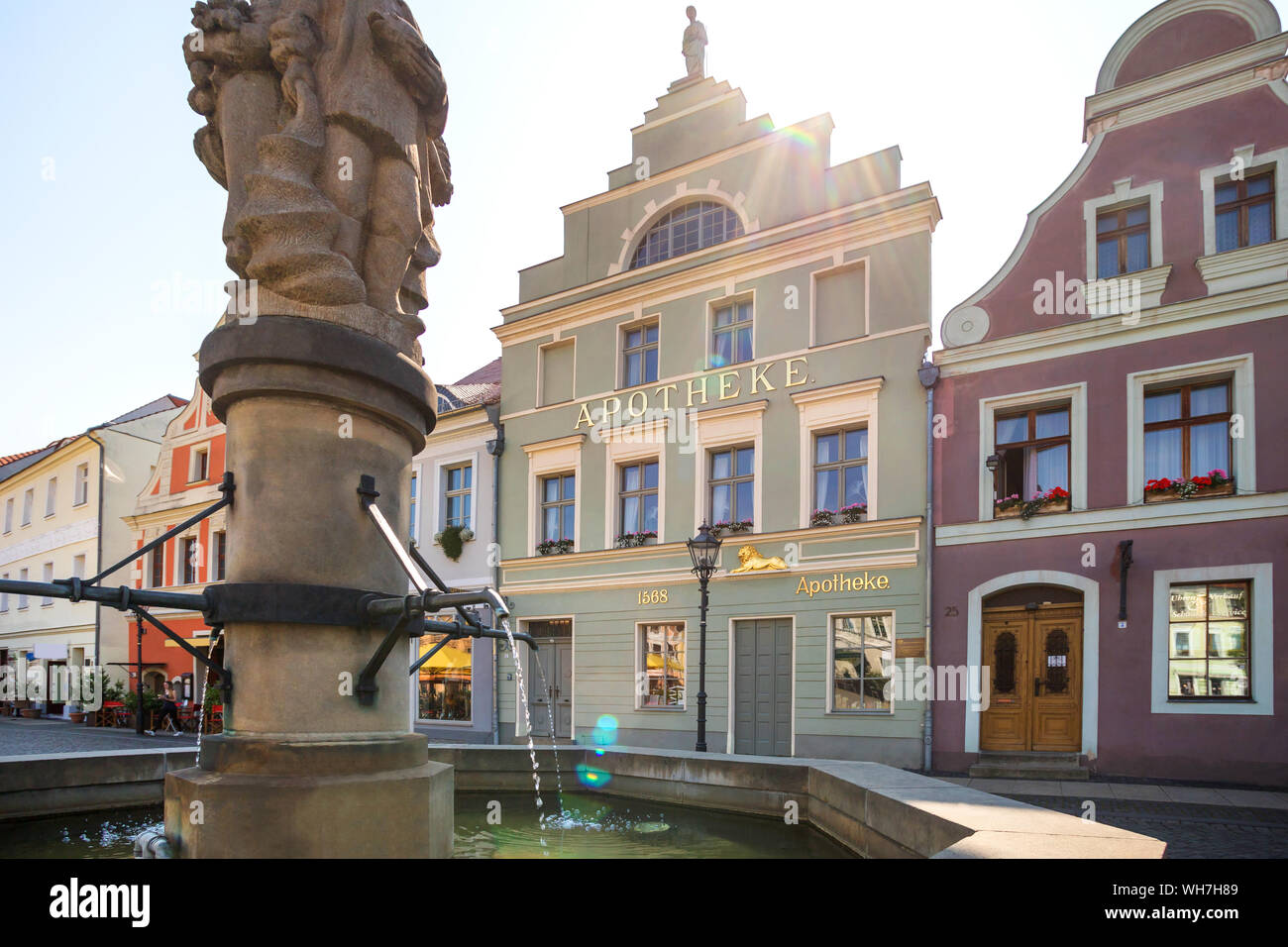 La ville de Cottbus en Allemagne l'été Banque D'Images