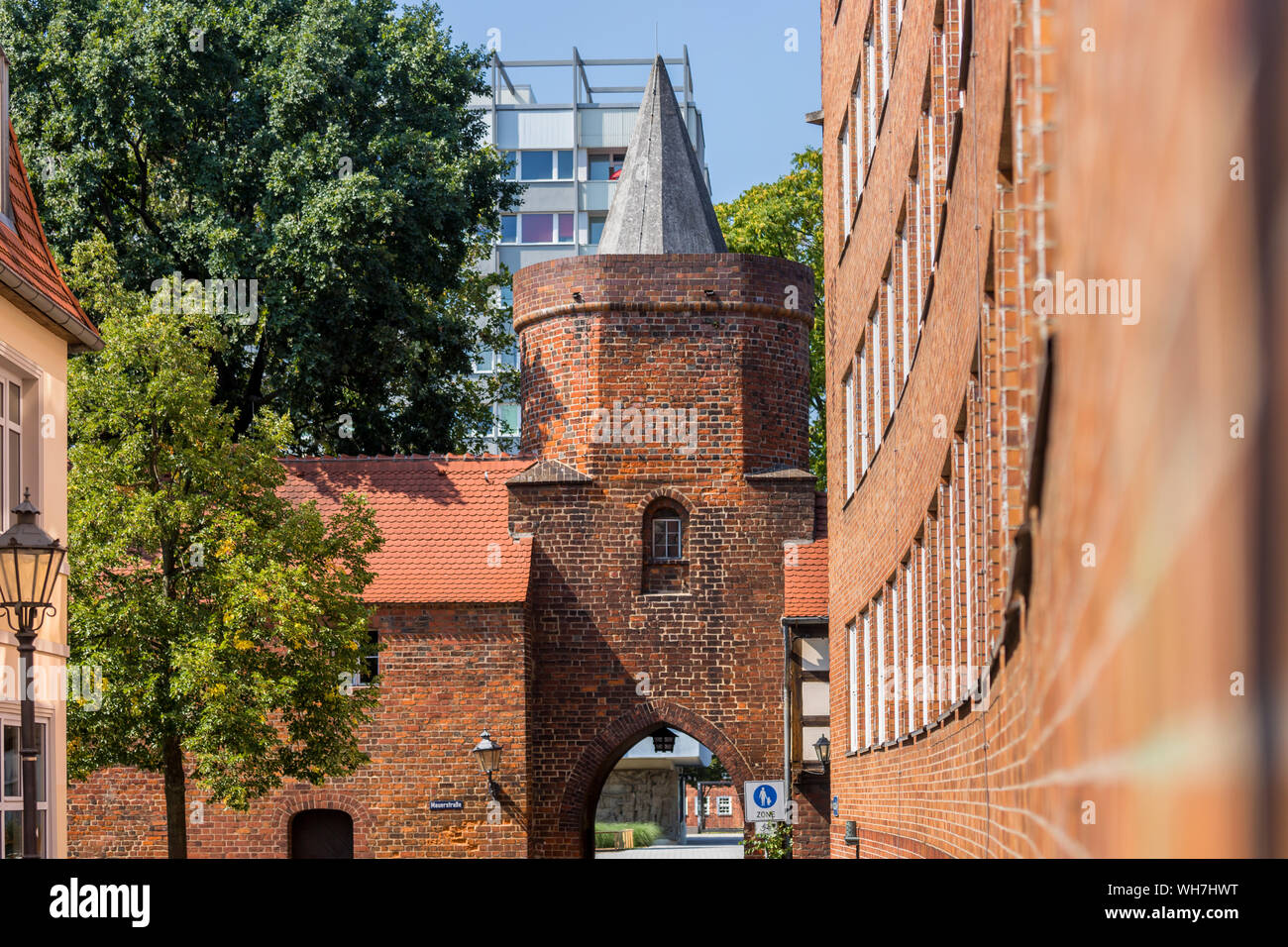 La ville de Cottbus en Allemagne l'été Banque D'Images