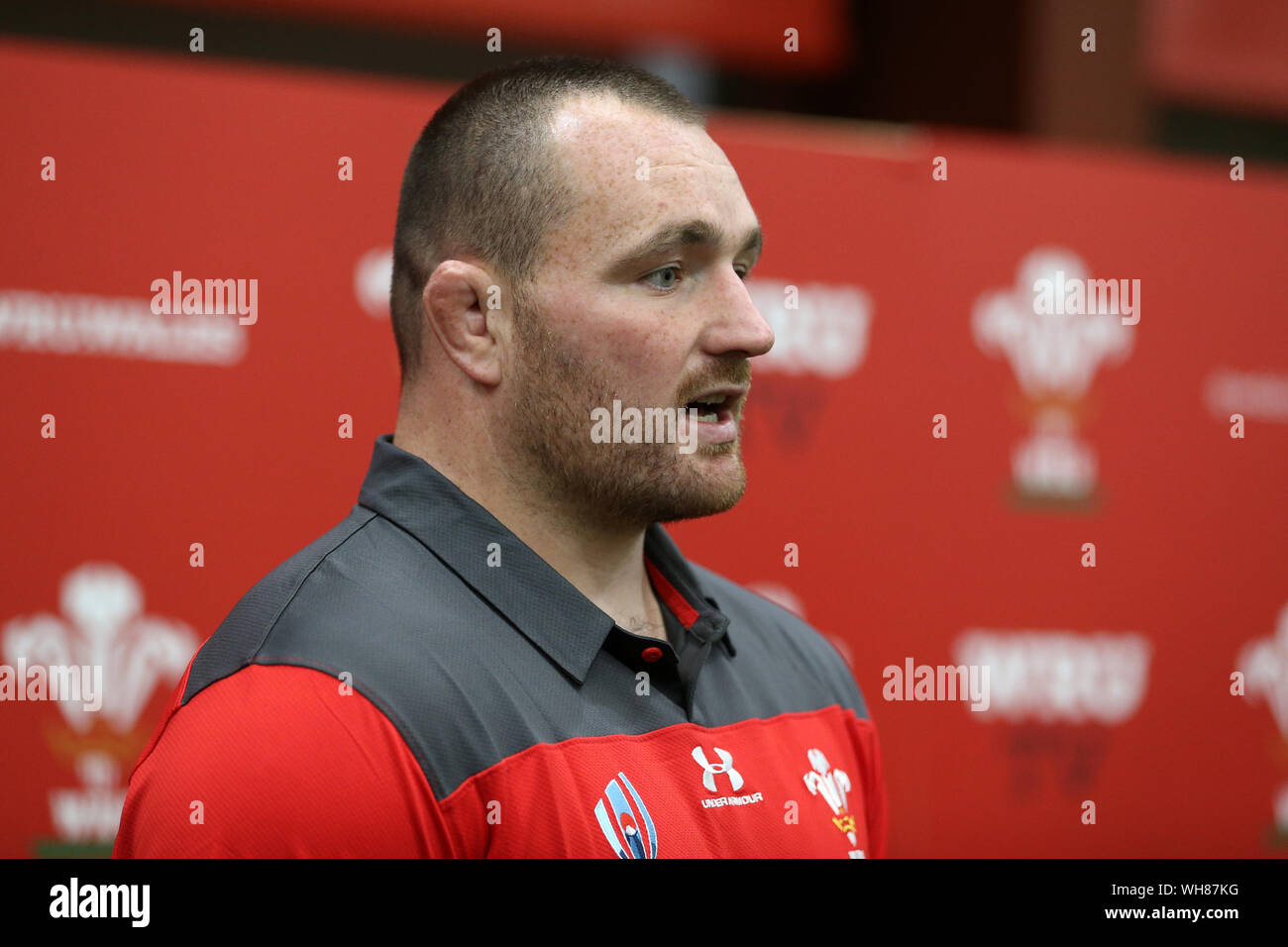 Cardiff, Royaume-Uni. 09Th Sep 2019. Pays de Galles de rugby, Ken Owens. Pays de Galles 2019 Rugby World Cup Squad accès media session à l'Hotel Balzac, Hensol, près de Cardiff, Galles du Sud le lundi 2 septembre 2019. l'homme 31 galles squad et officiels d'équipe va bientôt partir pour la Coupe du Monde de Rugby 2019 qui aura lieu au Japon, à commencer plus tard ce mois-ci. Photos par Andrew Verger/Alamy Live News Banque D'Images