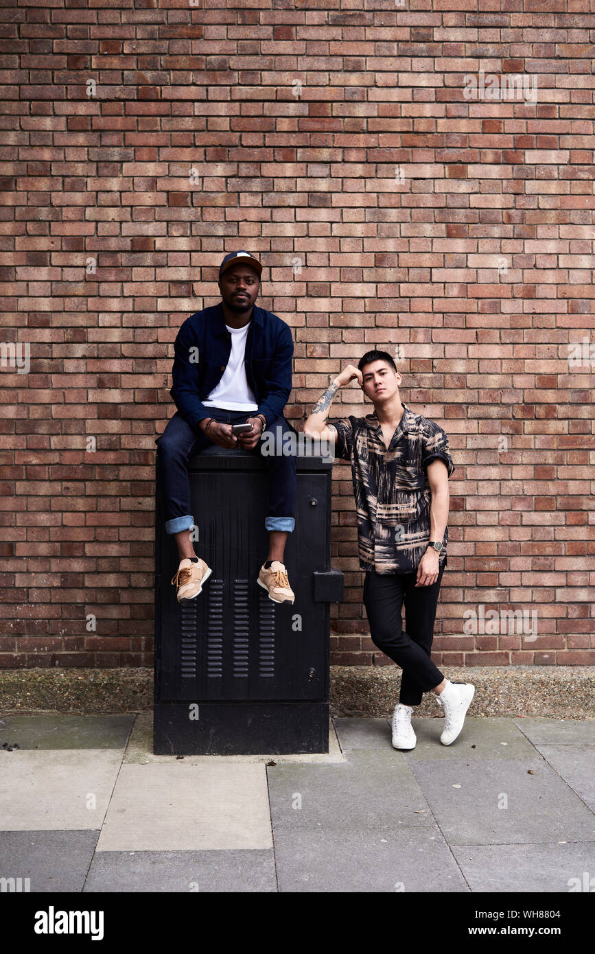 Portrait de deux amis Banque D'Images