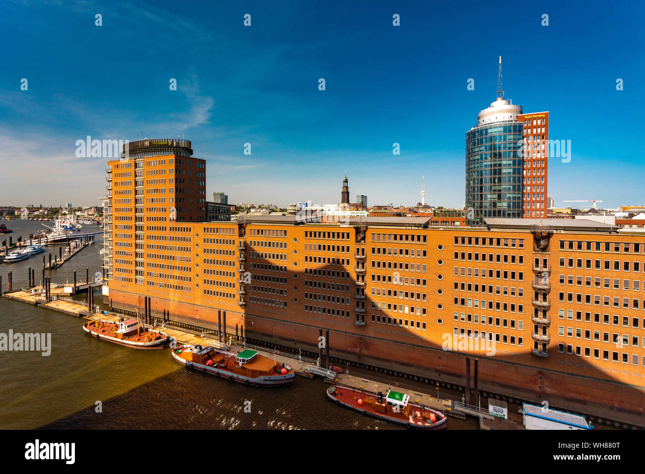 Speicherstadt et Hafencity, Hambourg, Allemagne Banque D'Images