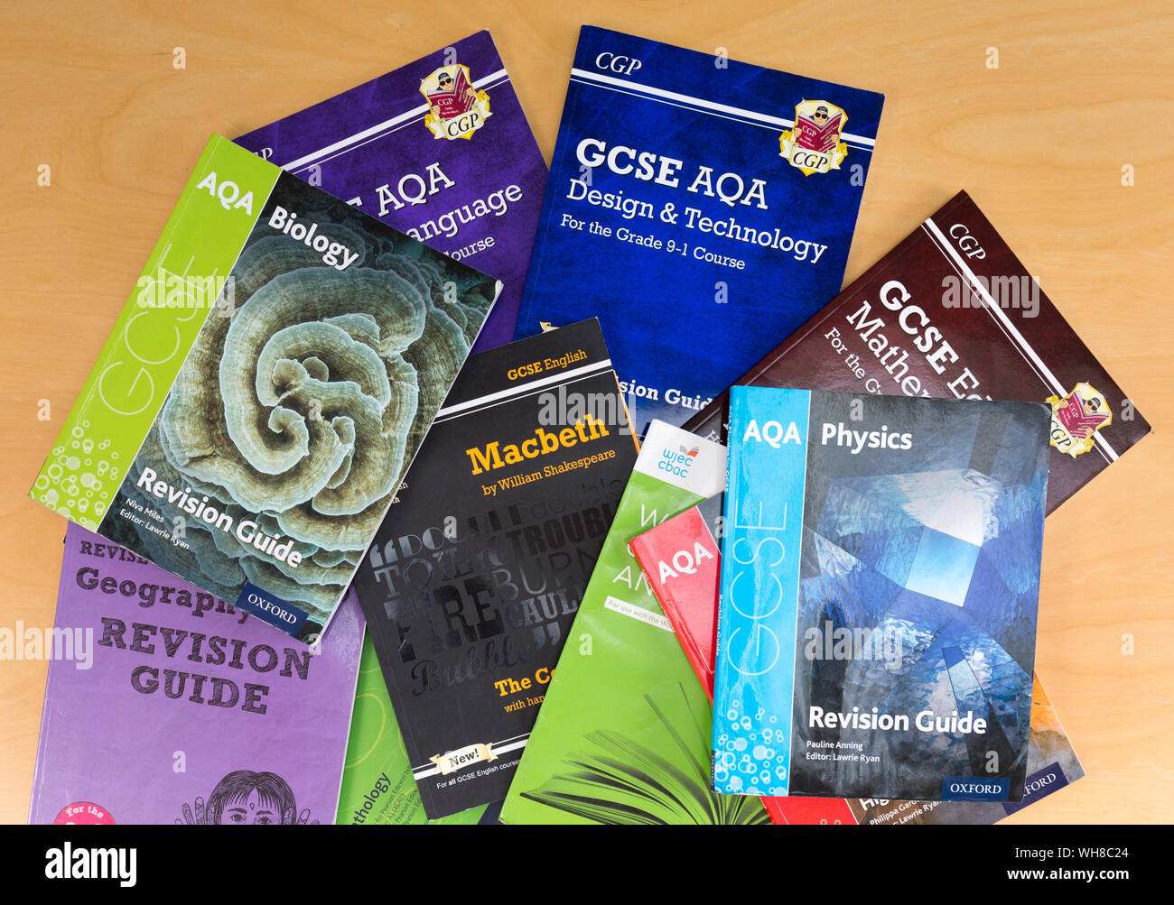 Une sélection de livres guide d'étude de GCSE Banque D'Images
