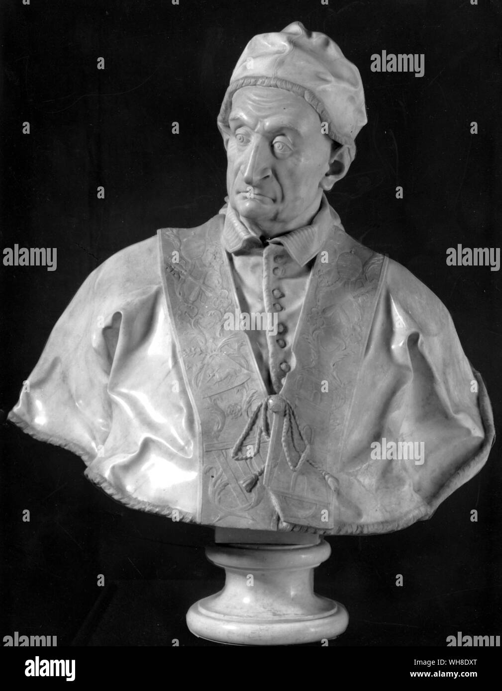 Buste de Benedictus XIII entre 1740-1750. Benoît XIII, né Pietro Francesco Orsini, plus tard Vincenzo Maria Orsini (1649-1730), fut le pape de 1724 à 1730. Il a réussi le Pape Innocent XIII (172-24) en 1724. Banque D'Images
