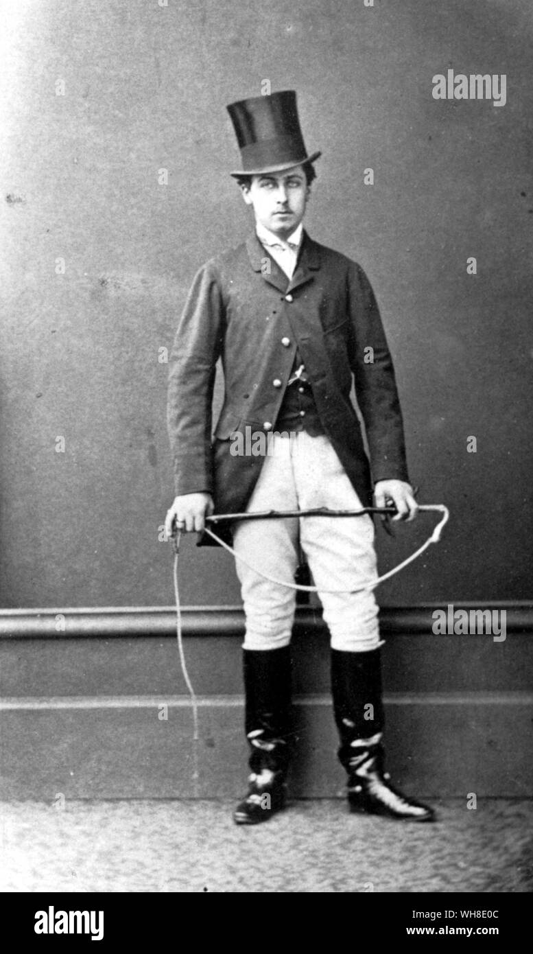 Le prince Alfred, duc d'Édimbourg (1844-1900), le deuxième fils de la reine Victoria et le Prince Albert en pleine chasse robe.. . . . Banque D'Images