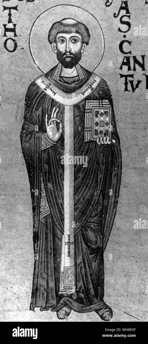 Le Saint Thomas Becket (1118-1170) prêtre et homme politique anglais. Banque D'Images